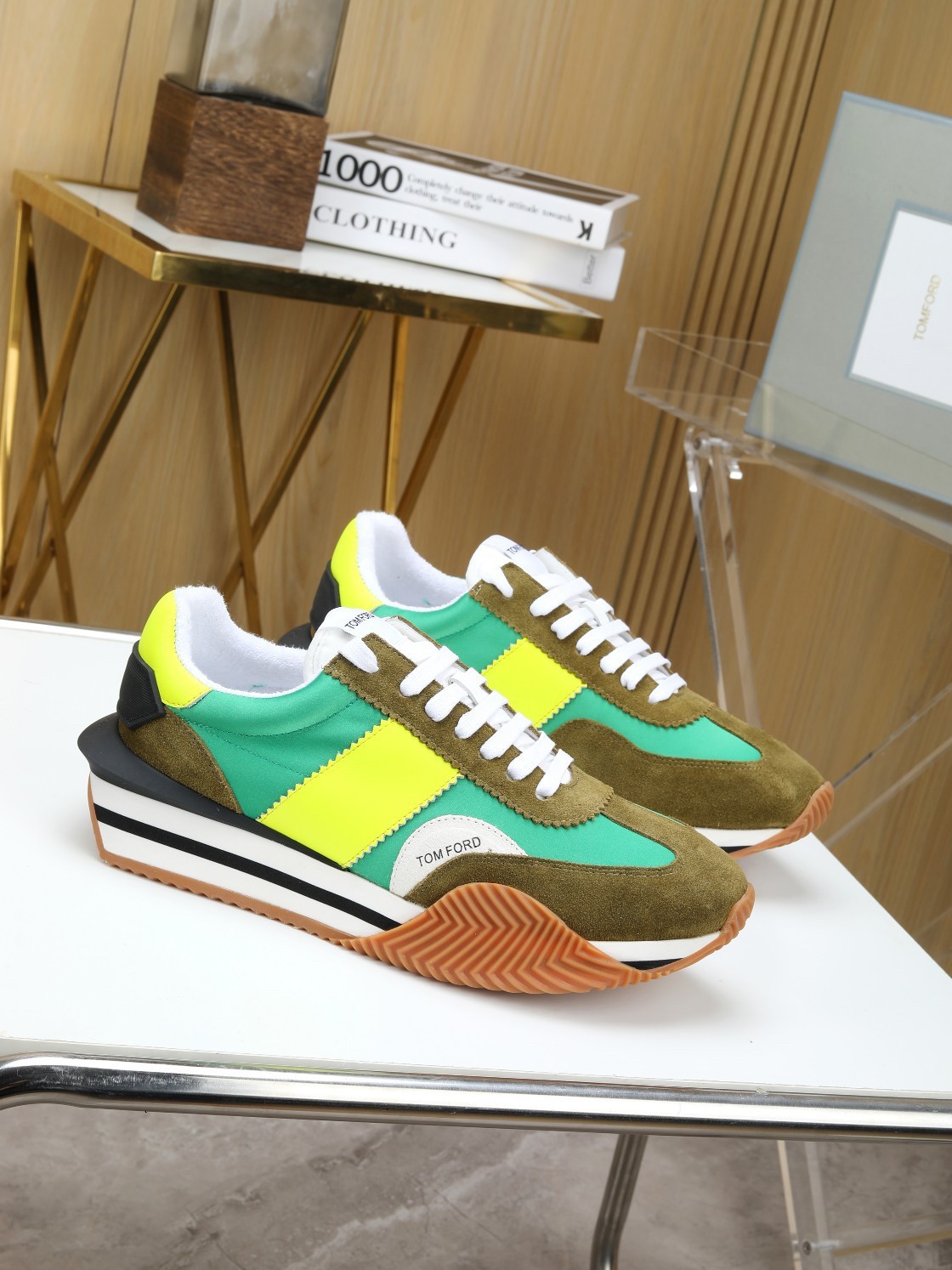 TOM FORD Men's Yellow Fashionable sports shoes Quick delivery🔥