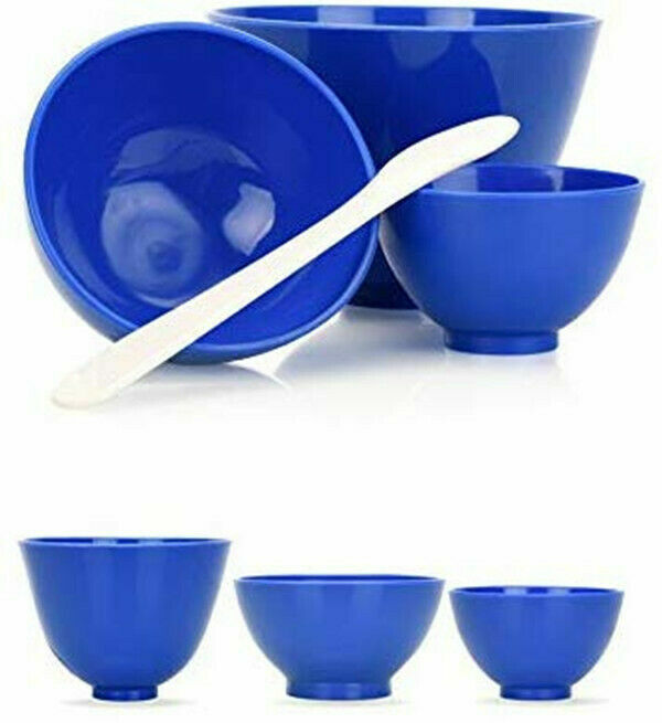 3PCS Dental Lab Flexible Mixing Bowls with a Spatulas for Impression Material