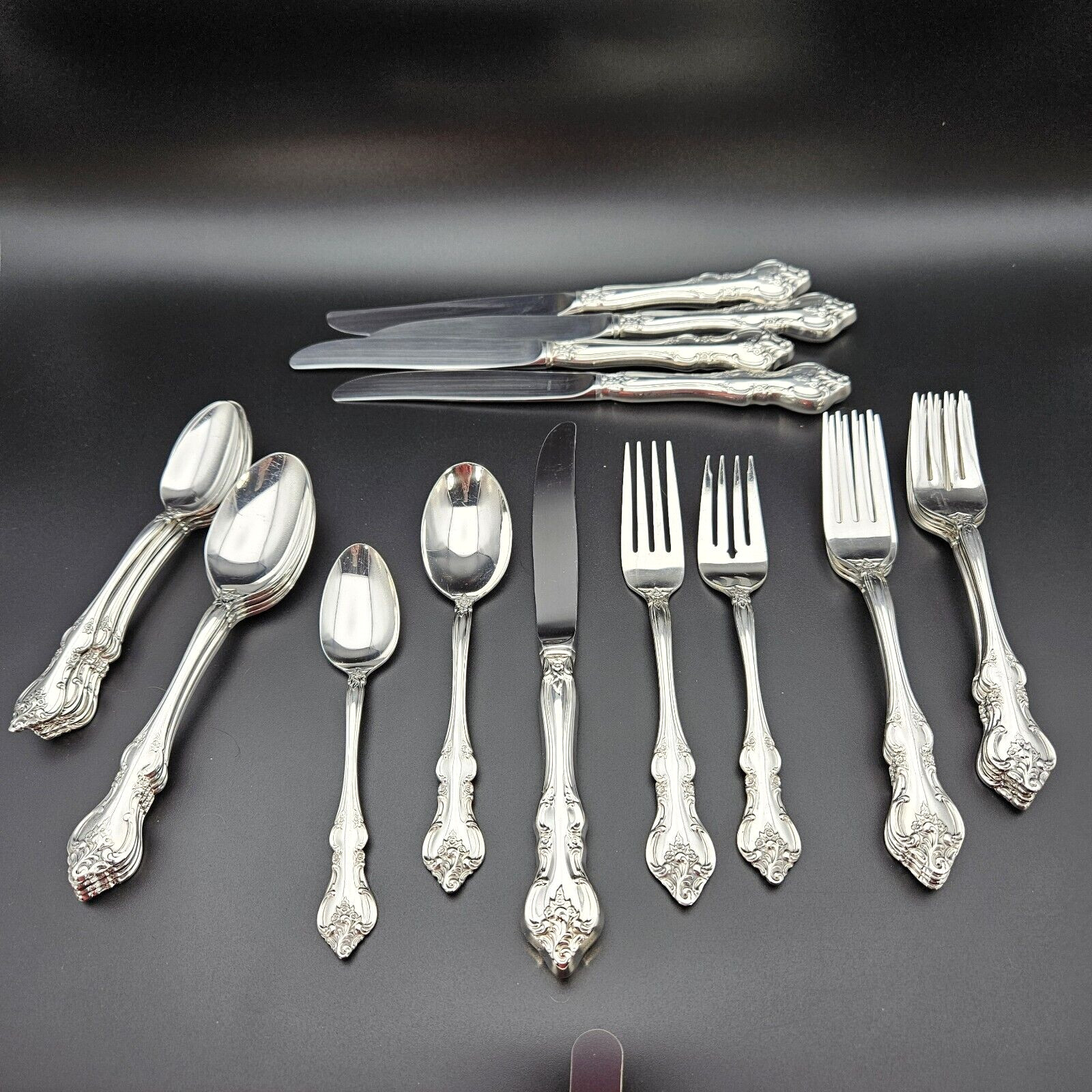 International Silver Orleans 26pc Silverplate Flatware Set Fork Spoon Knife