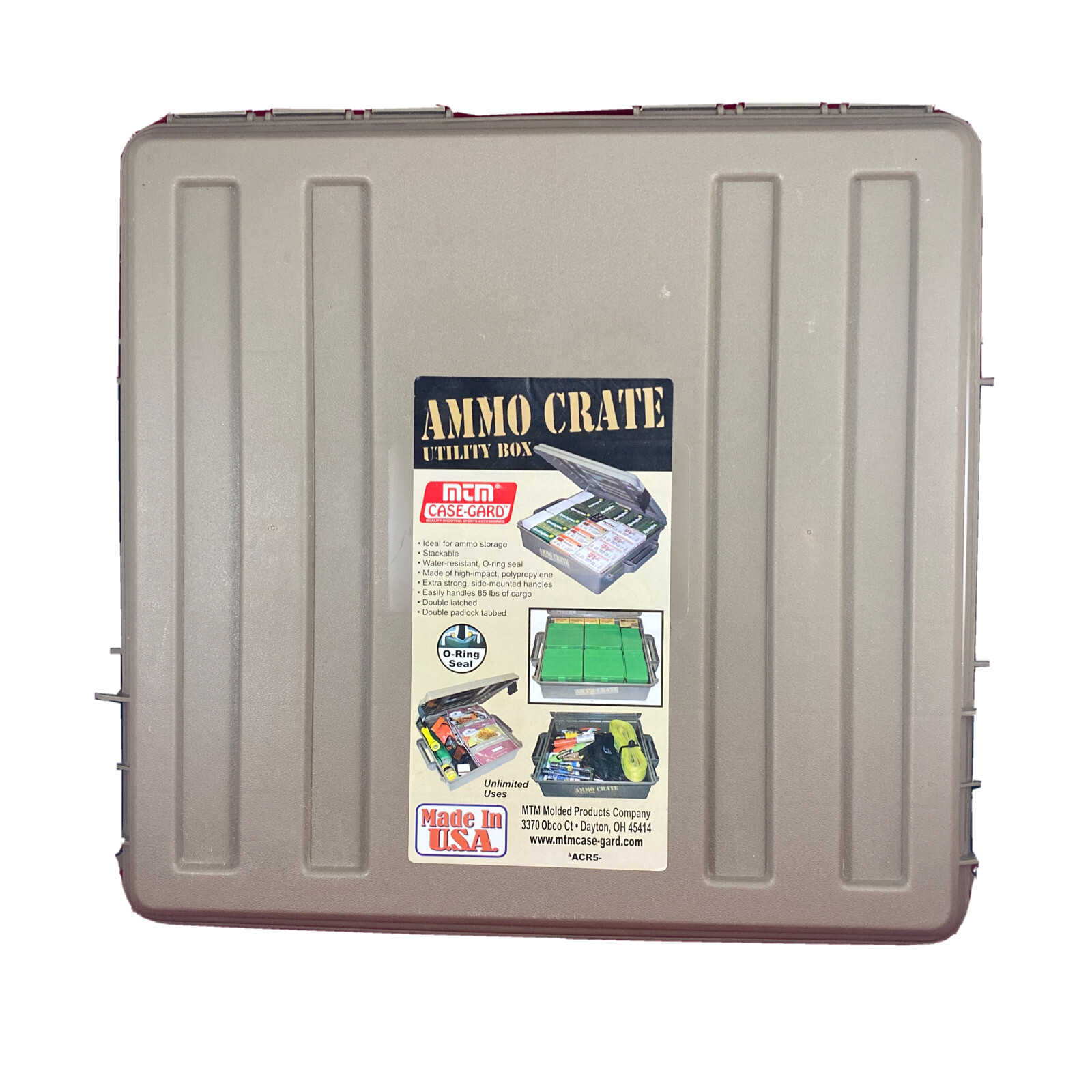 MTM Ammo Crate 4.5" Deep Utility Box - Dark Earth - ACR5P-72