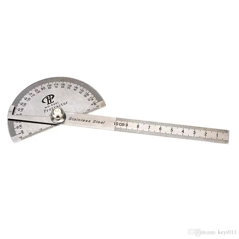 Stainless Steel Rotary Protractor Angle Rule Gauge