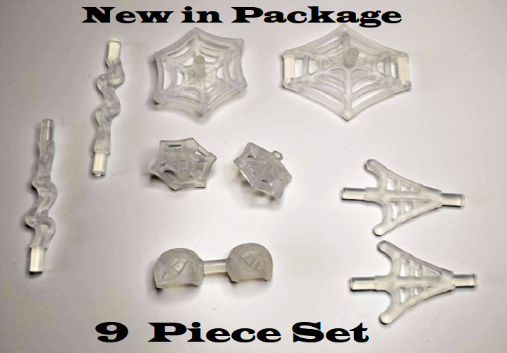 LEGO Minifigure Spider-Man Clear Web Effect Set Marvel Avengers Battle Weapons