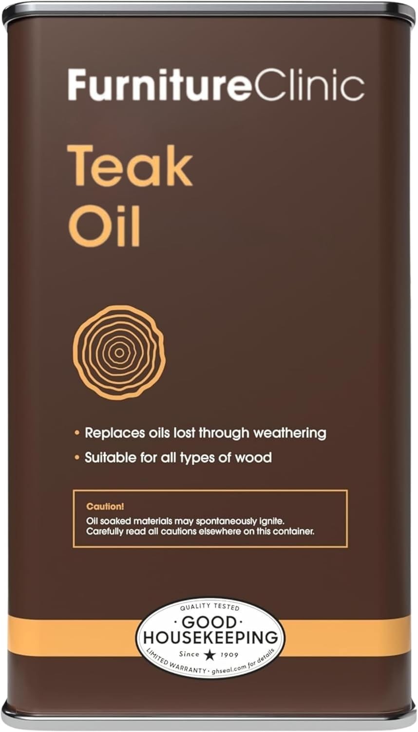 Teak Oil |10x More Teak Oil |170fl oz /5 Liter |Wood Oil Protects&Cleans Outdoor