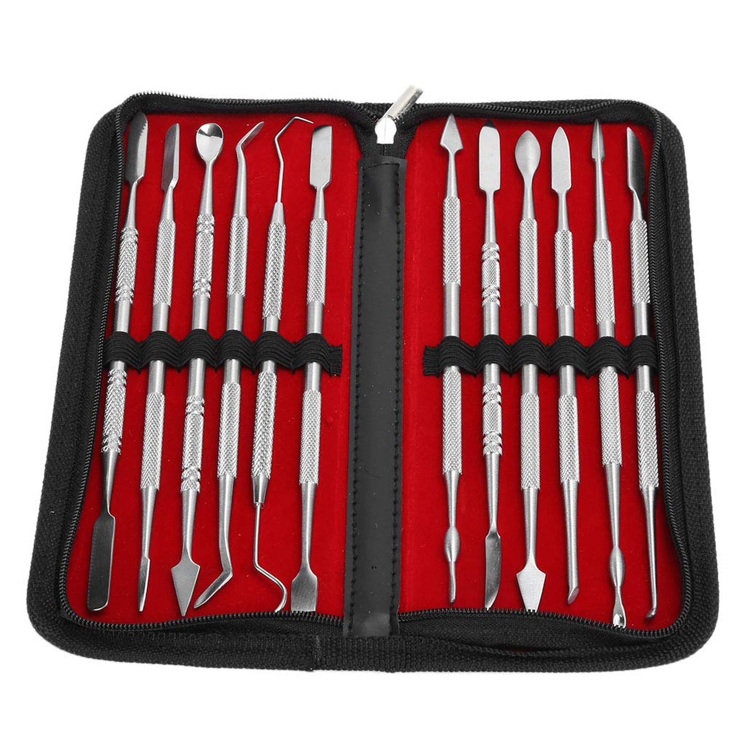 Carving Tool, Wax Carvers Set Double Ended Stainless Steel Polymer Pottery Cl...