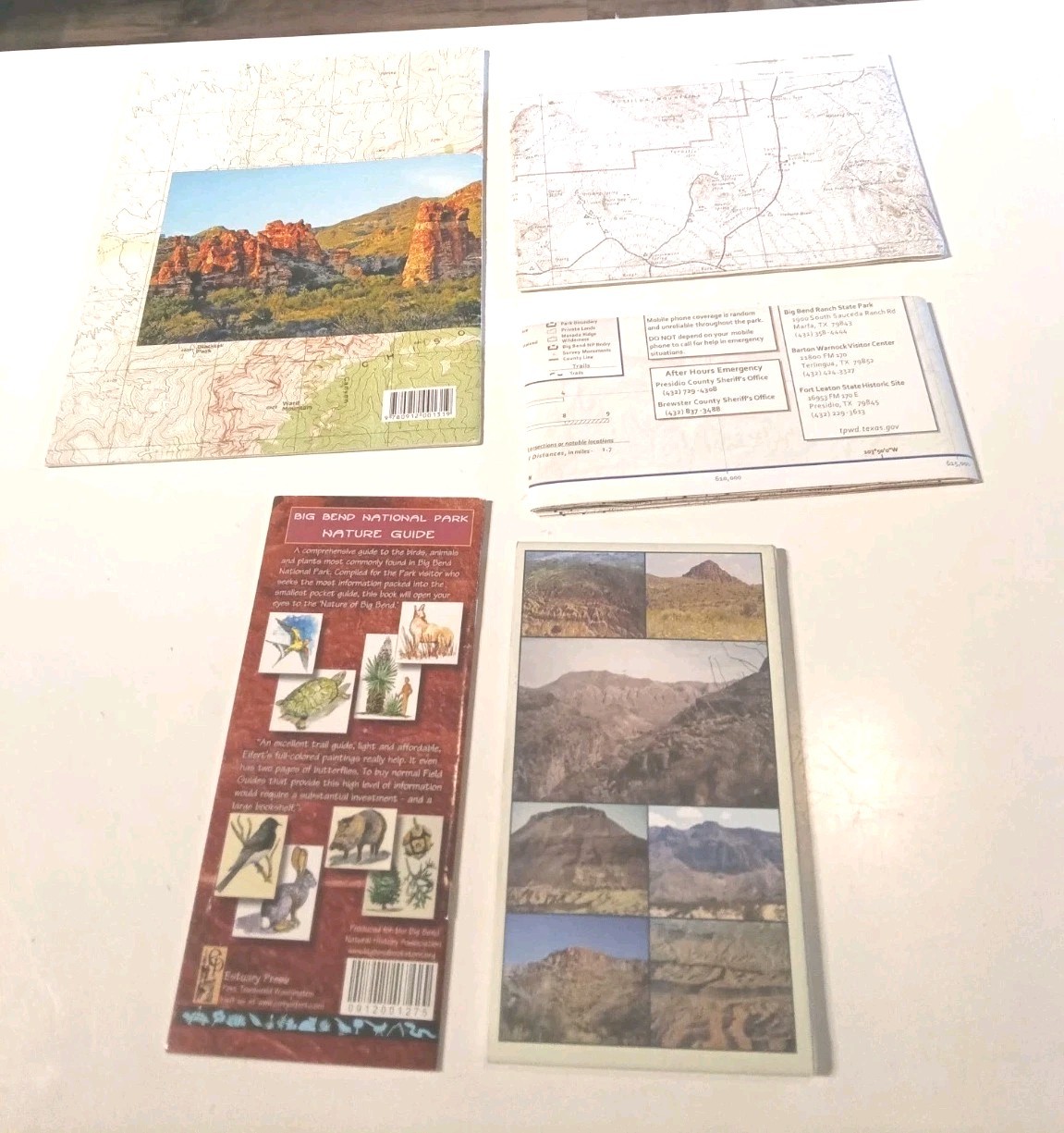 Vintage Lot Of 4 Big Bend State Park Texas Maps