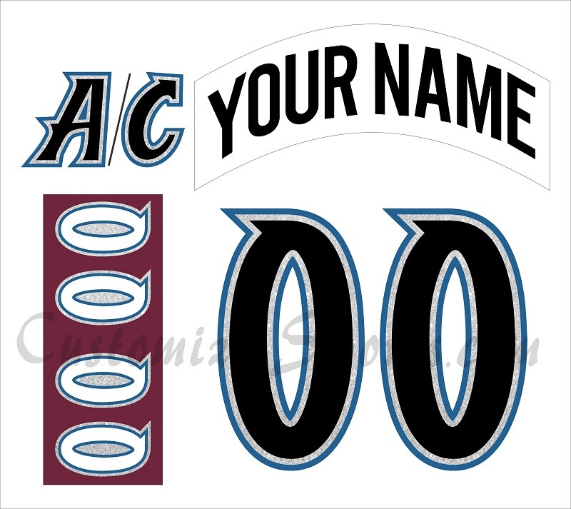 Colorado Avalanche Customized Number Kit For 1999-2007 Home Uniform