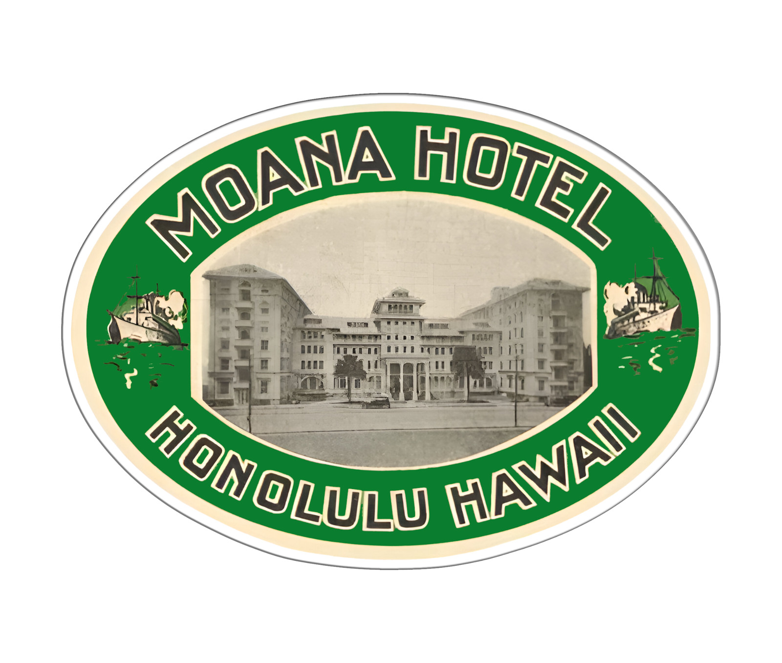 Moana Hotel Hawaii Vintage Sticker Decal