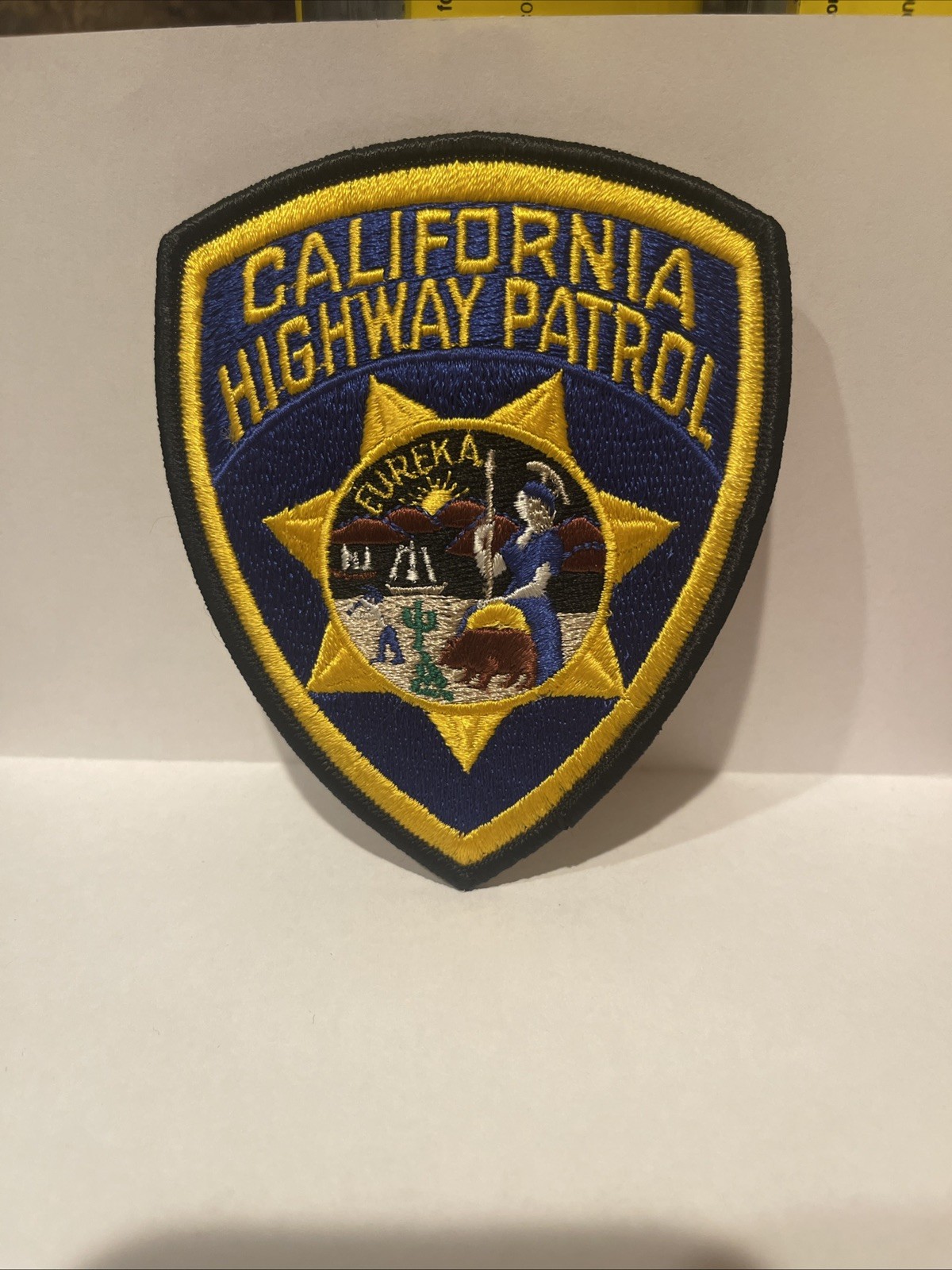 Vintage Obsolete Embroidered Patch Highway Patrol California Eureka