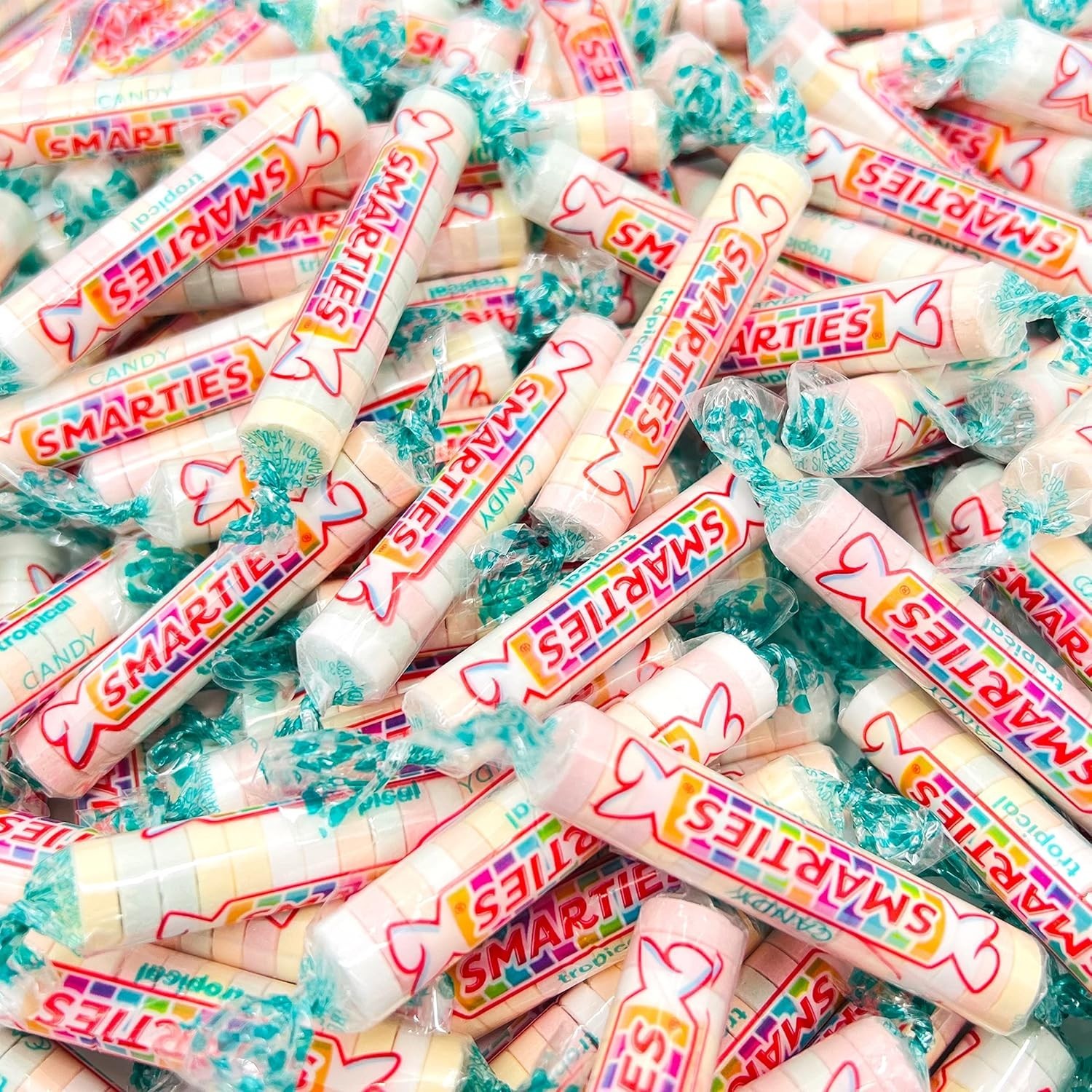Smarties Tropical Fruit Flavors, Gluten-Free, Bulk Nostalgic Candy (2 Pounds)