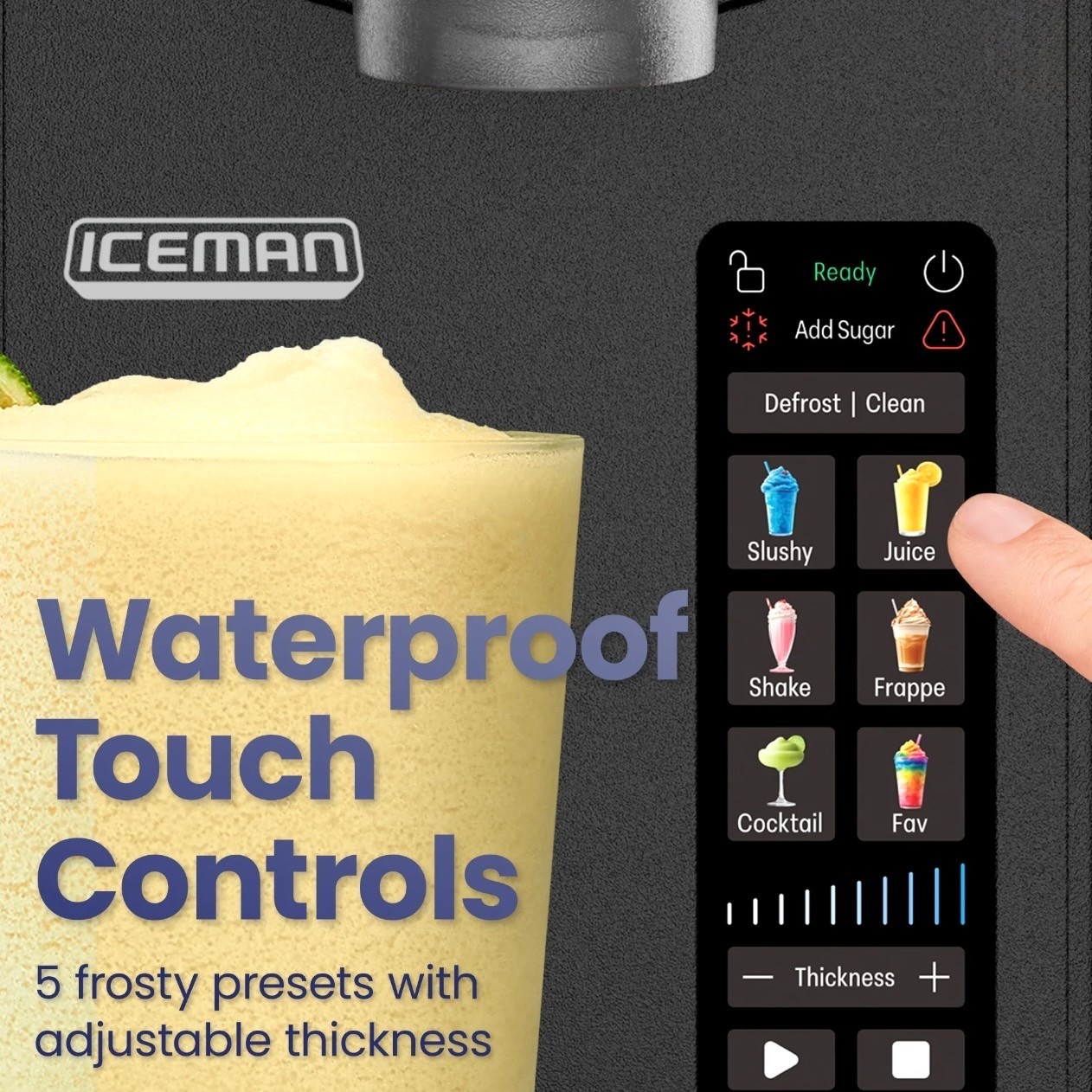 Iceman by Chefman Slush-Ease MAX 90oz Slushy Maker 5 Functions White