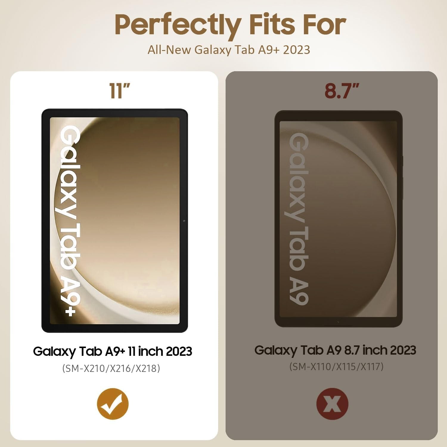 For Samsung Galaxy Tab A9 Plus Tablet Clear Case Soft TPU Cover Screen Protector