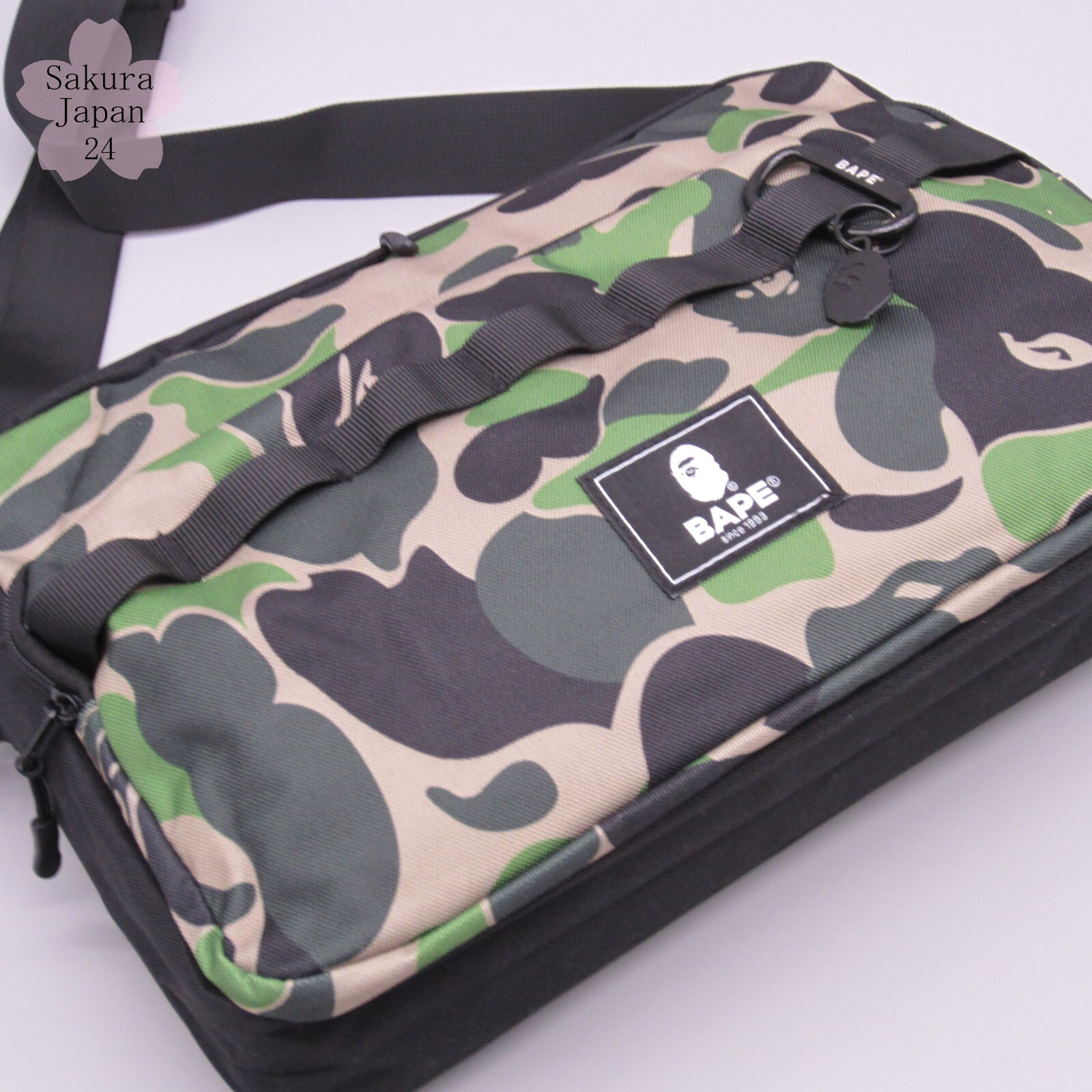 BAPE A Bathing Ape Camo Shoulder Bag with Carabiner 2021 AW Magazine Free Gift