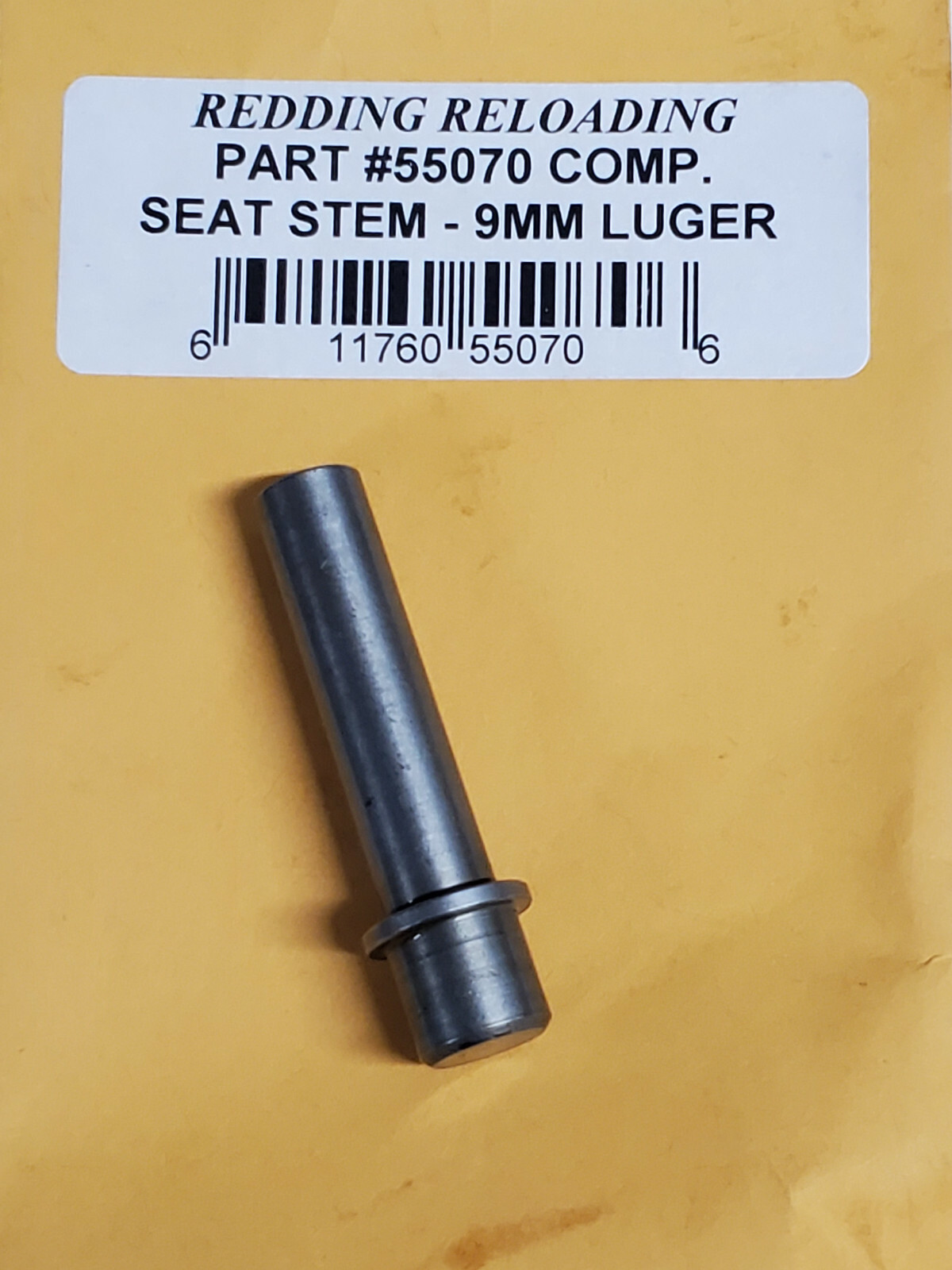 55070 REDDING STANDARD COMPETITION SEATING DIE STEM - 9MM LUGER - BRAND NEW