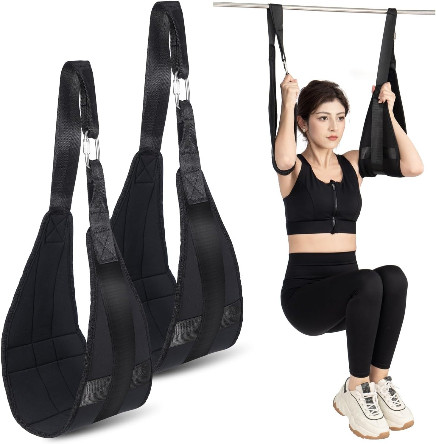 Hanging Ab Straps for Pull Up Bar, Fitness Abdominal Slings Straps for Core S...