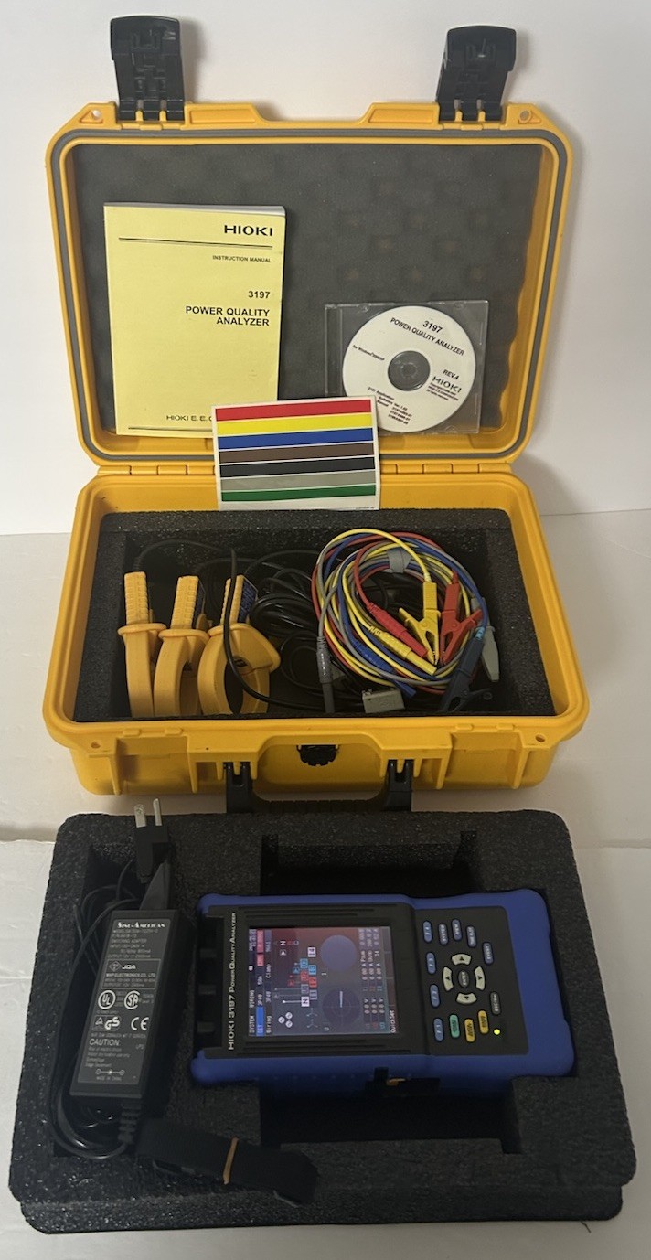 Hioki 3197 Three Phase HandHeld Power Quality Analyzer Meter