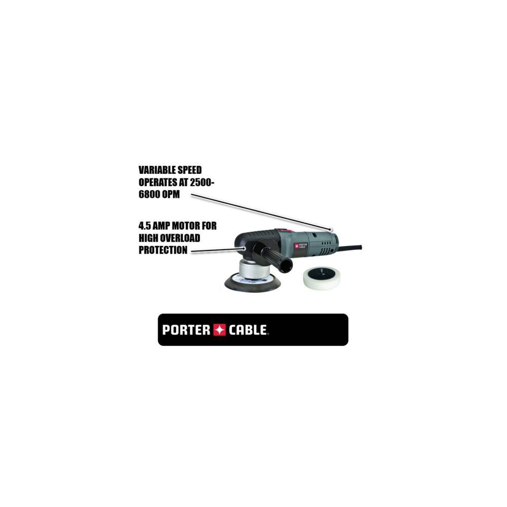 Porter Cable 6In Random Orbit Sander With Polishing Pad
