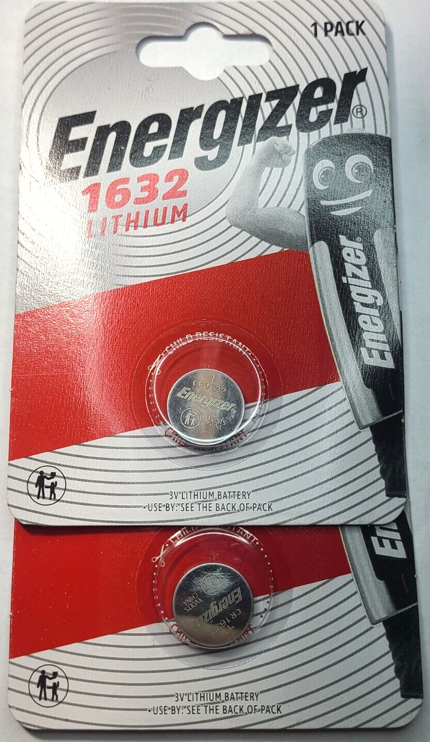 2 PACK ENERGIZER ECR1632 CR1632 Lithium Bat. (GREAT EXPIRE 2035) FREE SHIPPING