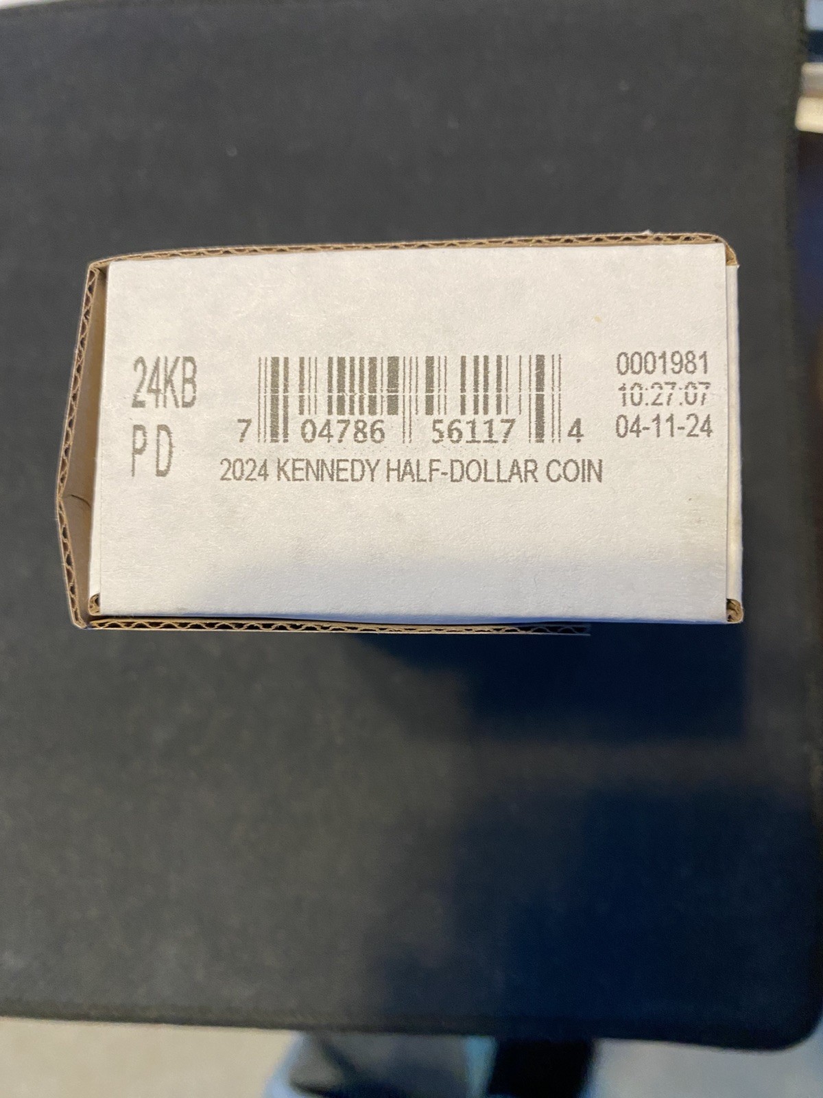 2024 P D Kennedy Half Dollar 2 Roll Set Sealed US Mint Box 24KB PD