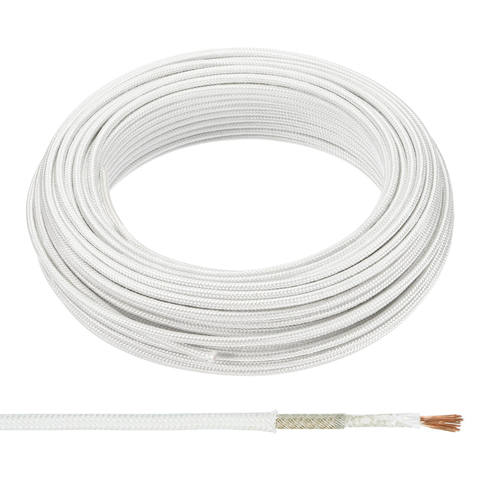 32.8 Ft 15 AWG -60-350 Degree Celsius High Temperature Wire White