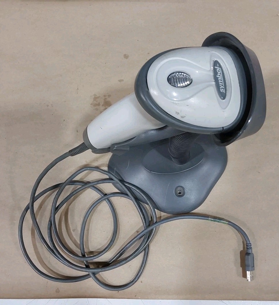 Motorola Symbol LS2208-SR20001NA  Barcode Scanner w/USB Cable And Stand