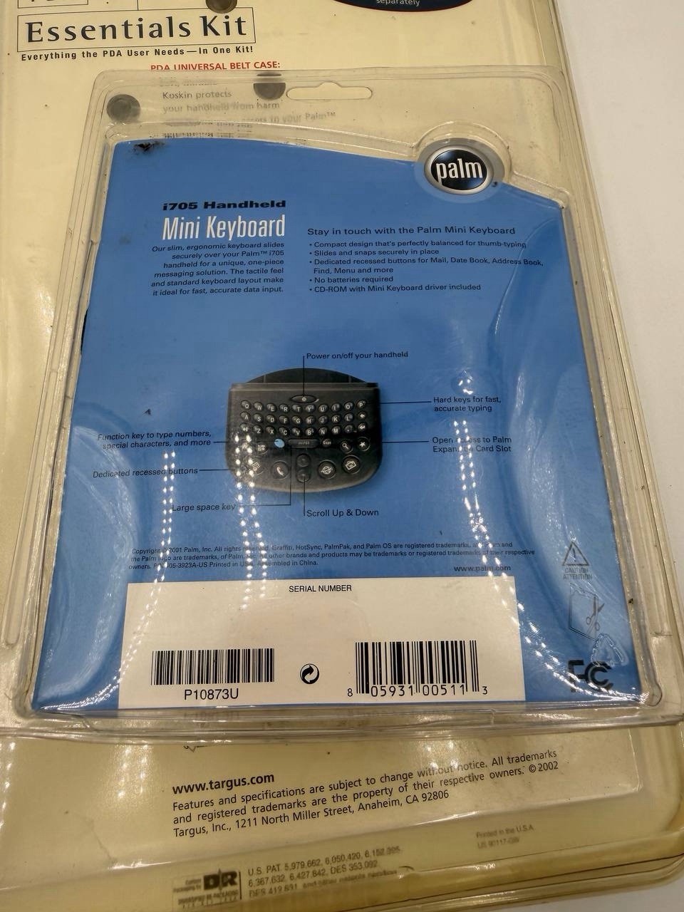 Targus Essentials Kit + Palm i705 Mini Keyboard (New in Package)