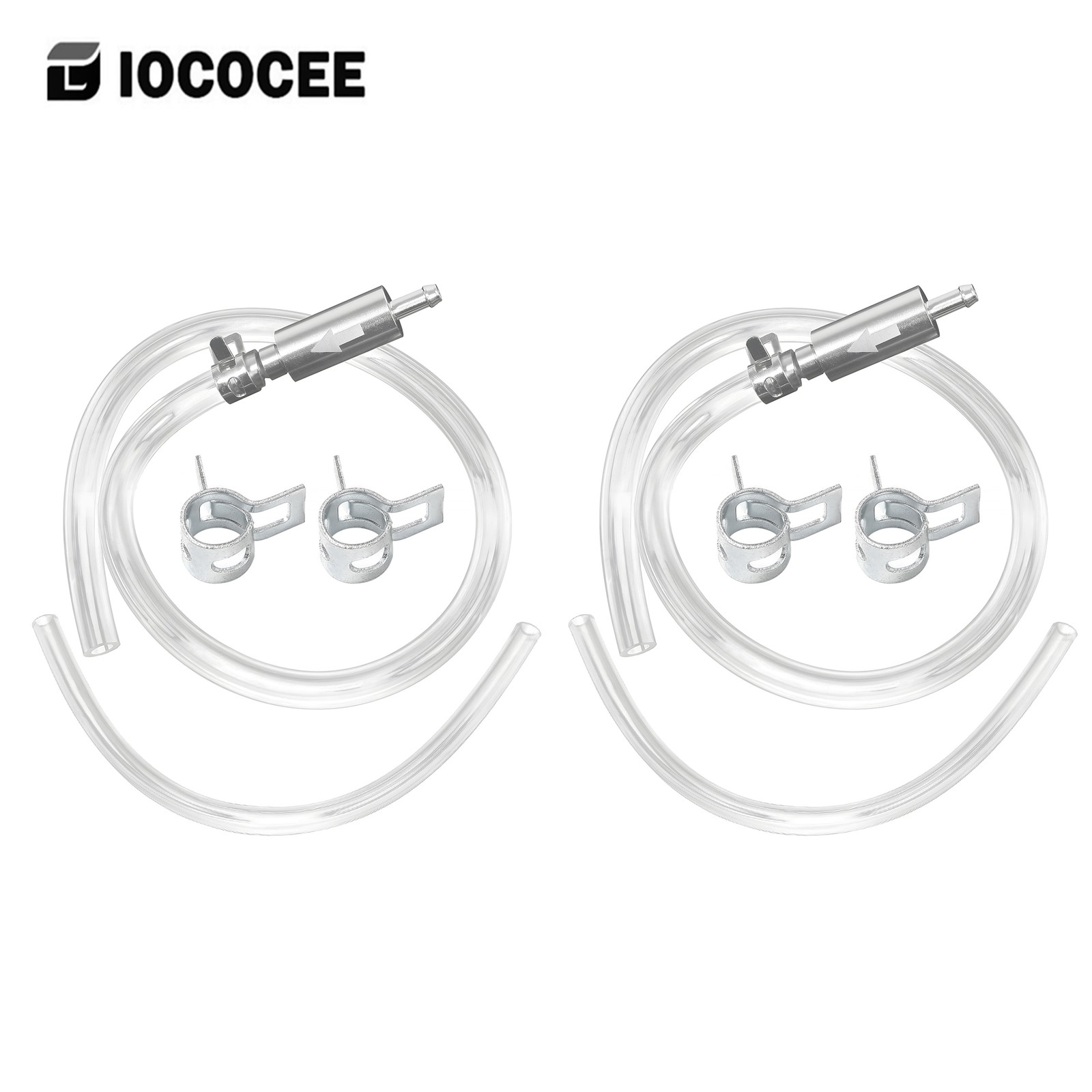 2 SET BRAKE BLEEDER HOSE ONE WAY CHECK VALVE TUBE BLEEDING TOOL KIT SILVER - US