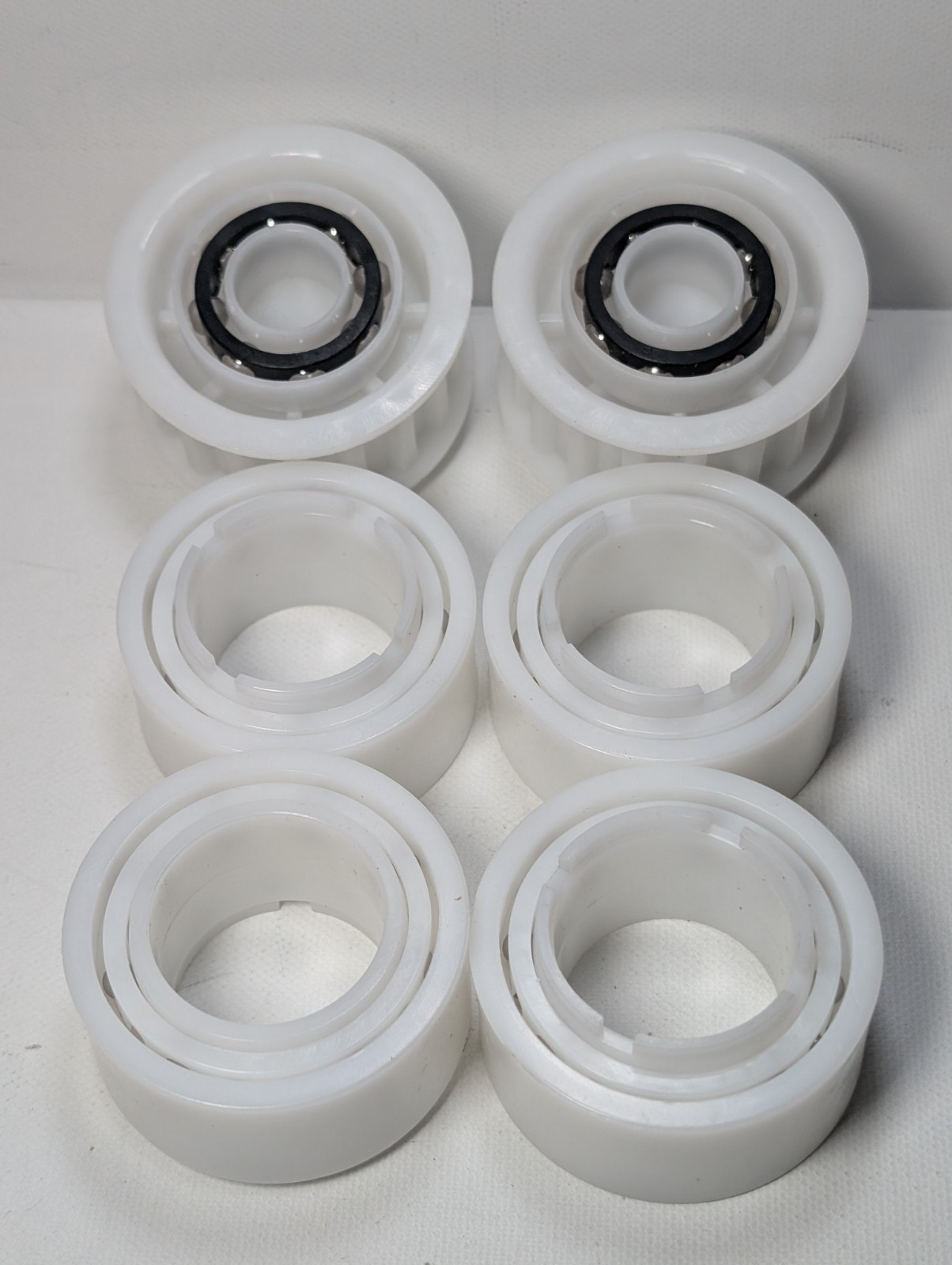 4 Pack Pool Cleaner Guide Wheels Replacement White Bearings Included Generic