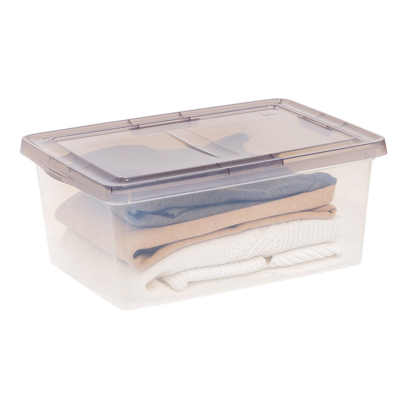 17 Qt. Plastic Storage Bin with Lid, Stackable Storage Container, Tote, Clear