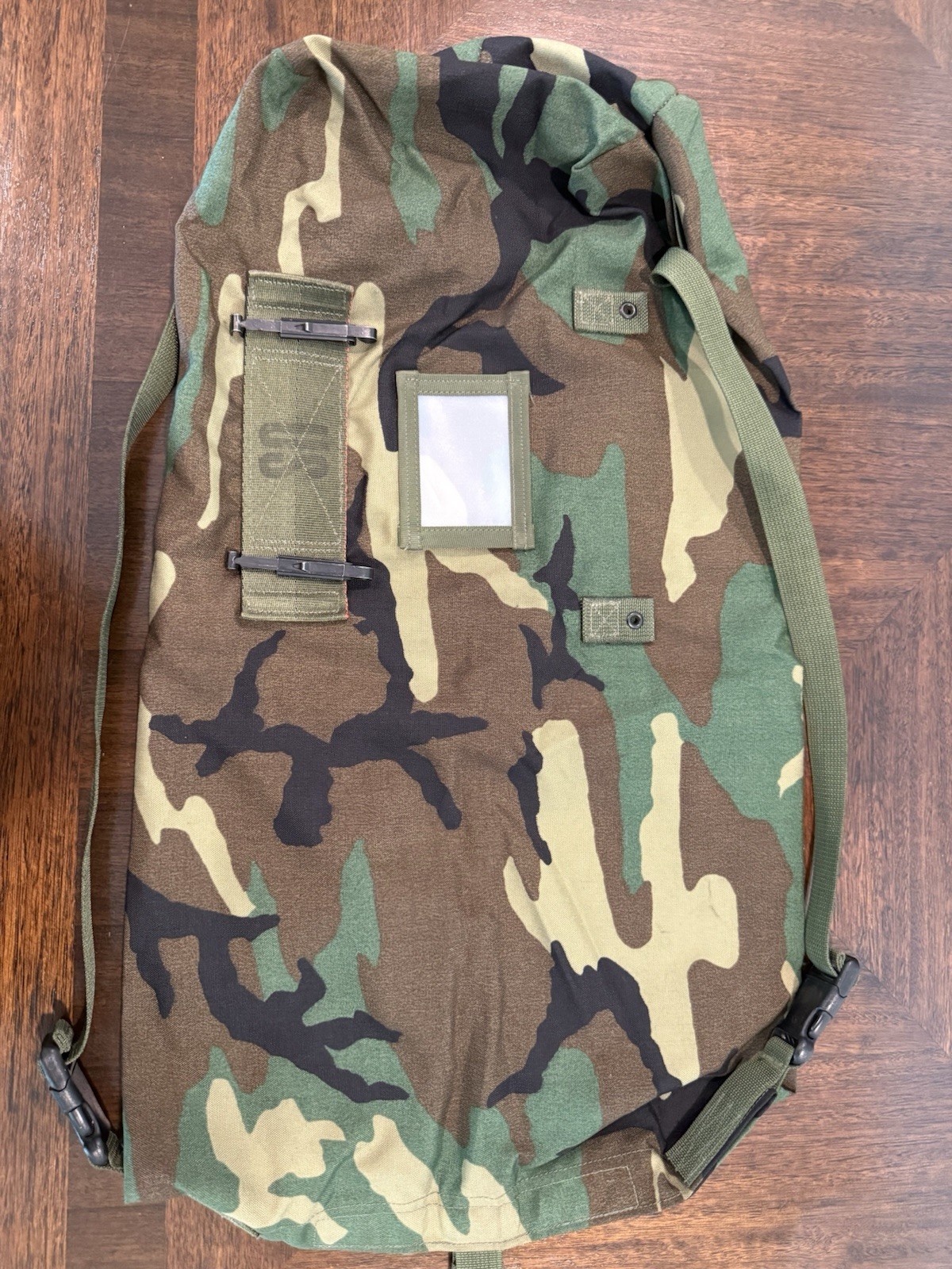 US Military Woodland Camo Bag Carrying Protecting Ensemble USGI Straps Tote Case