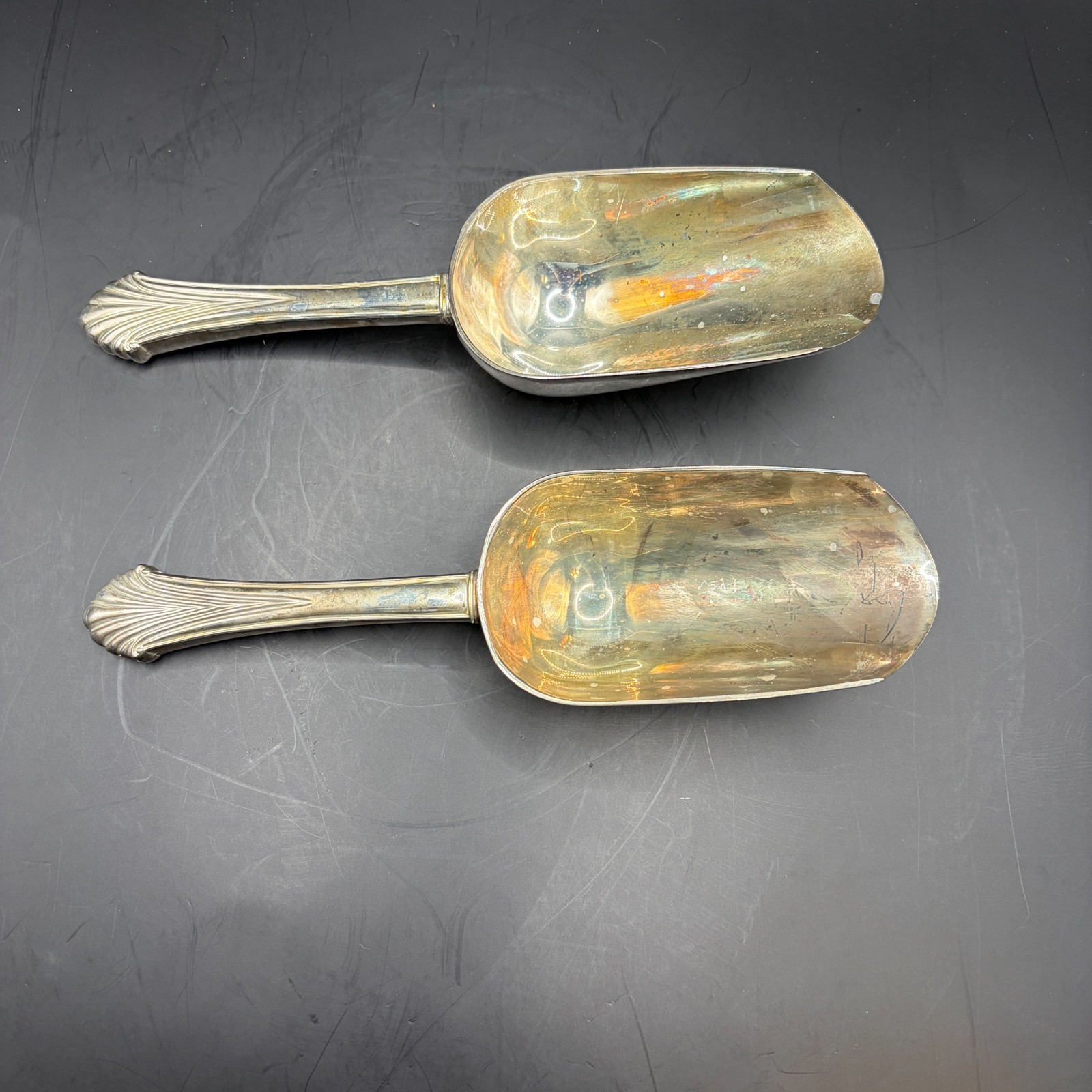 Set of 2 International Silver Company Silver Plated Ice Scoop 8.25"