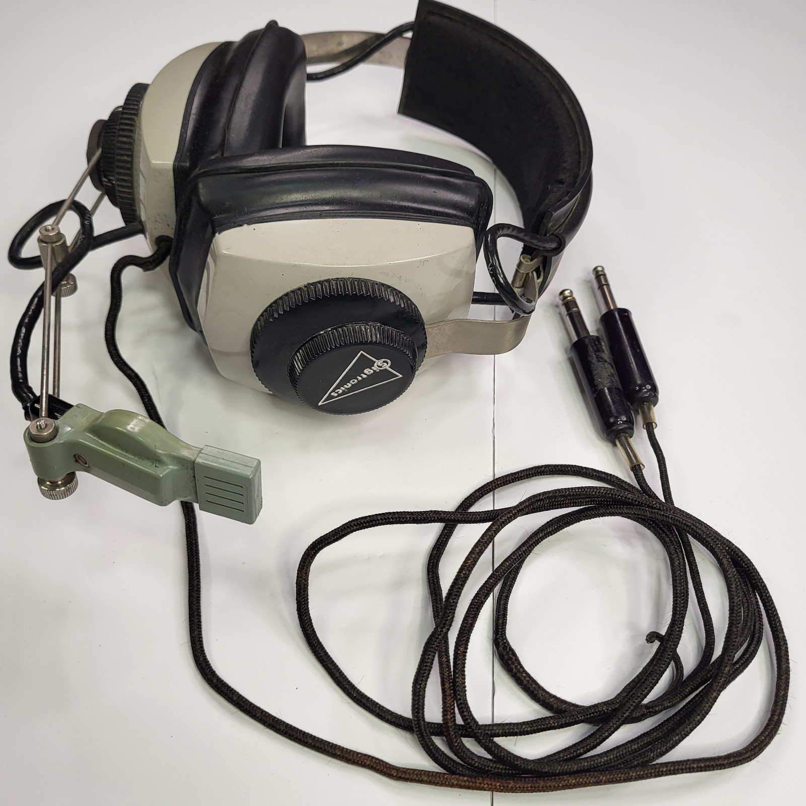 Vintage Signtronics Aviation Headset S-40 Mic For Parts or Repair Pilot Untested