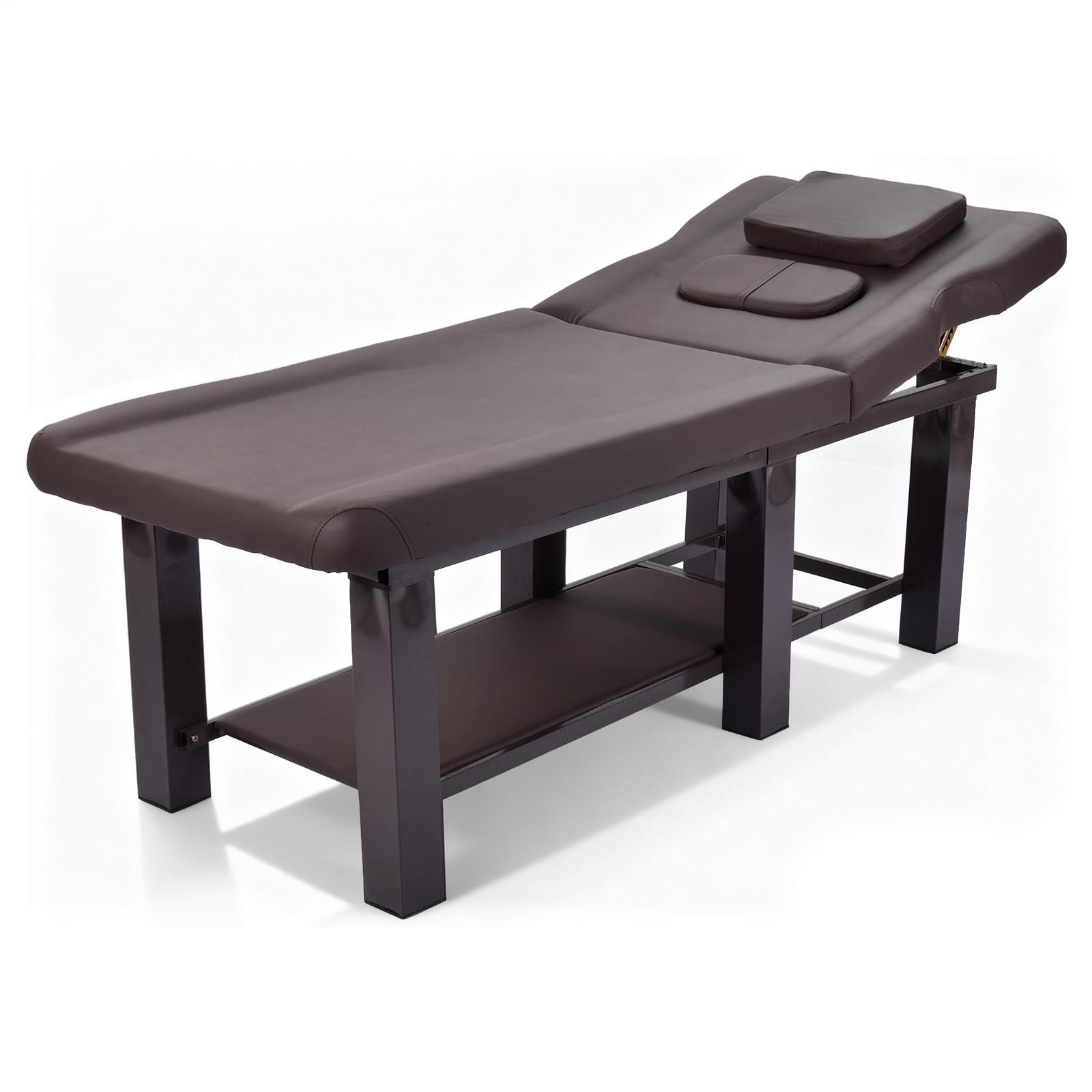Heavy Duty Massage Bed Salon Table with Memory Foam for Physical Therapy, Brown