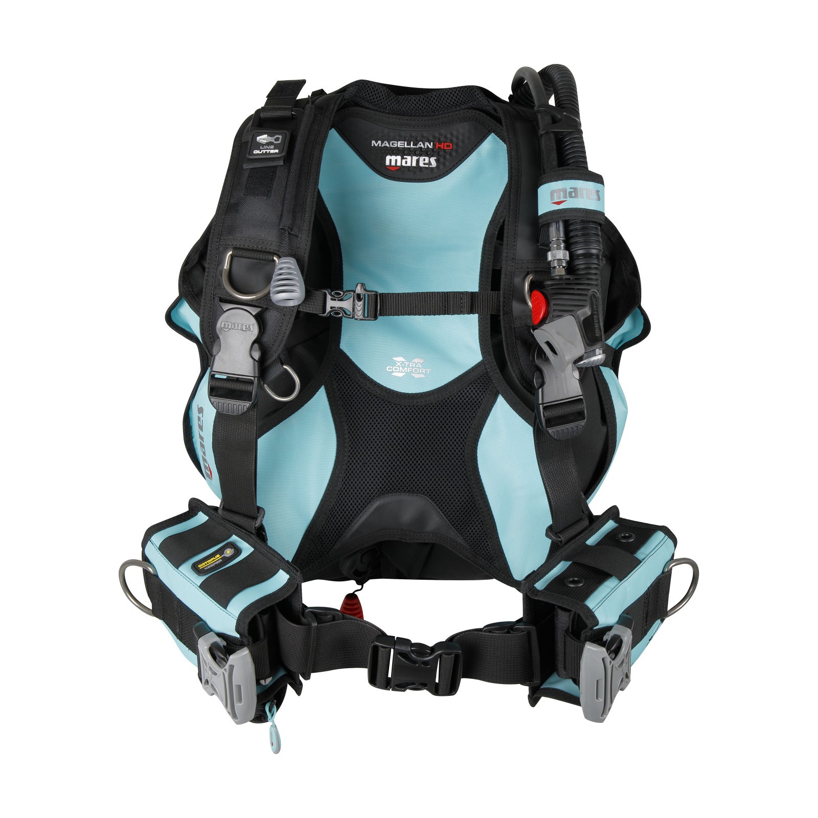 Mares Megellan HD Scuba Diving Versatile Lightweight Foldable Backmoun BCD Aqua