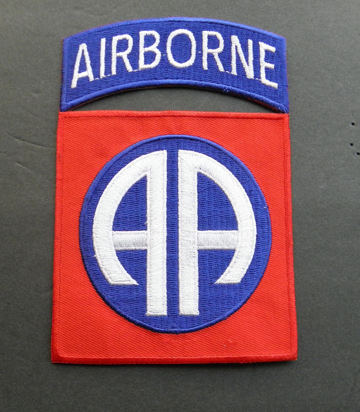 ARMY 82ND AIRBORNE DIVISION LARGE EMBROIDERED PATCH 3.5 x 4.1 INCHES