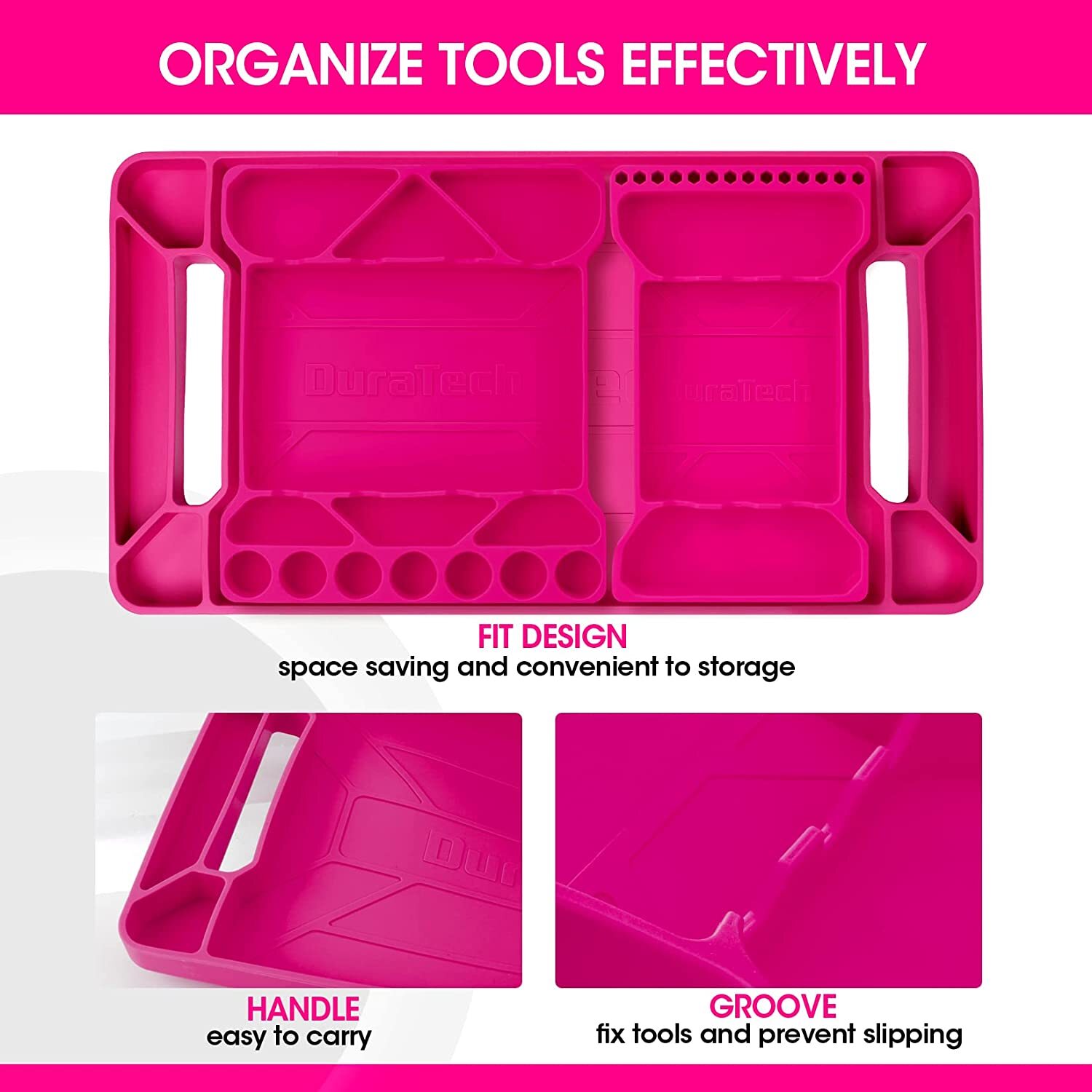 DuraTech 3PCS Flexible Tool Tray Silicone Tool Holder for Household Tool Storage