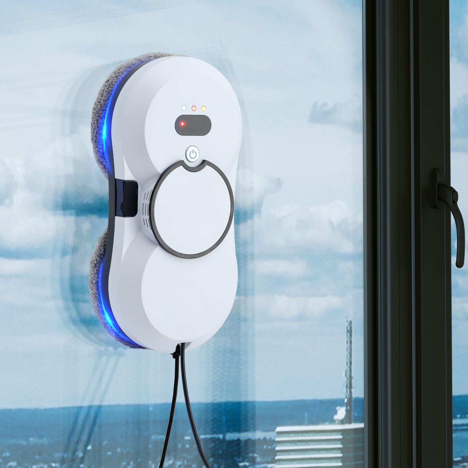 Auto Window Cleaner Robot, AI Path, 5600PA Suction, Single-sided Spray