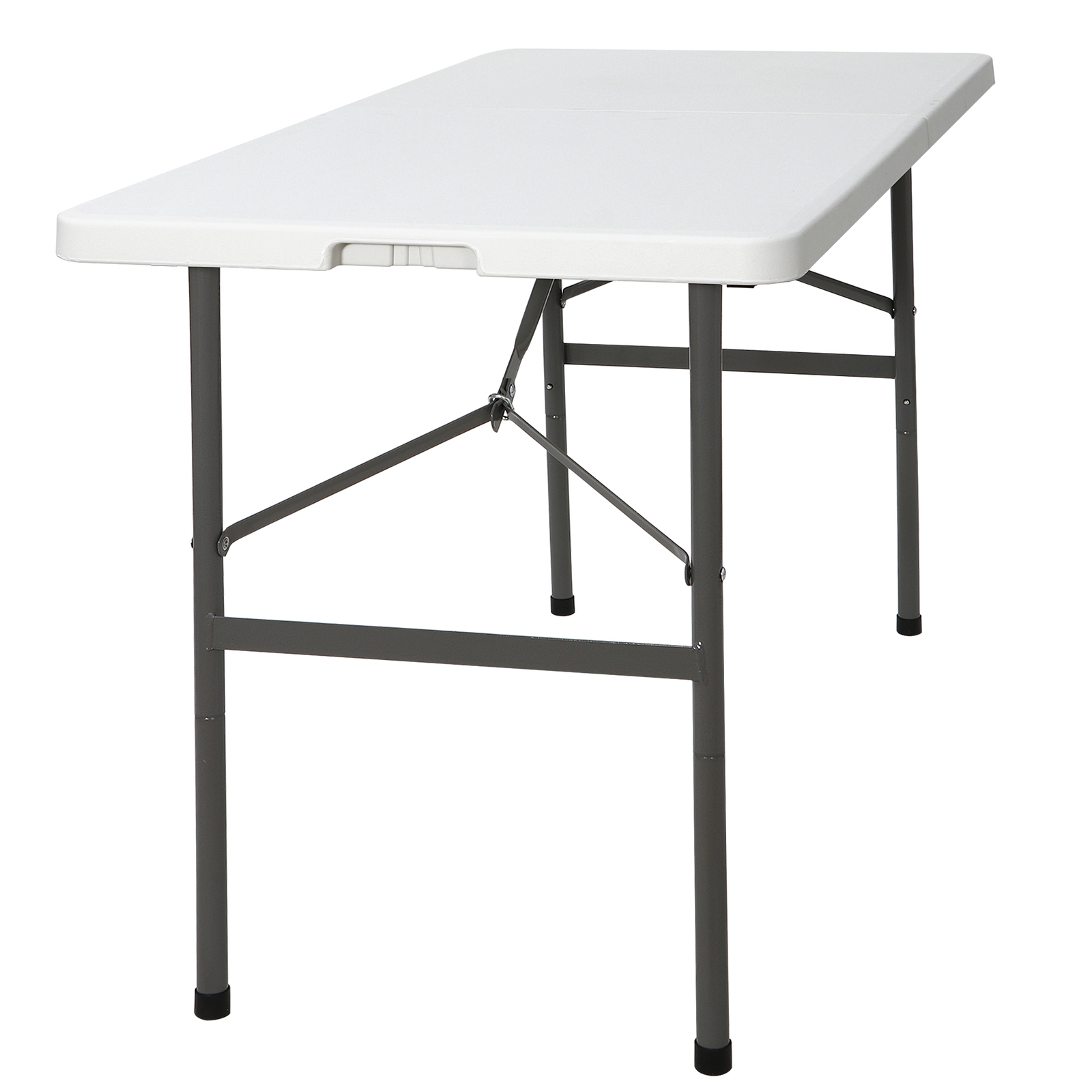 48.4"Portable Plastic Square Folding Table Lightweight For Camping Picnic White