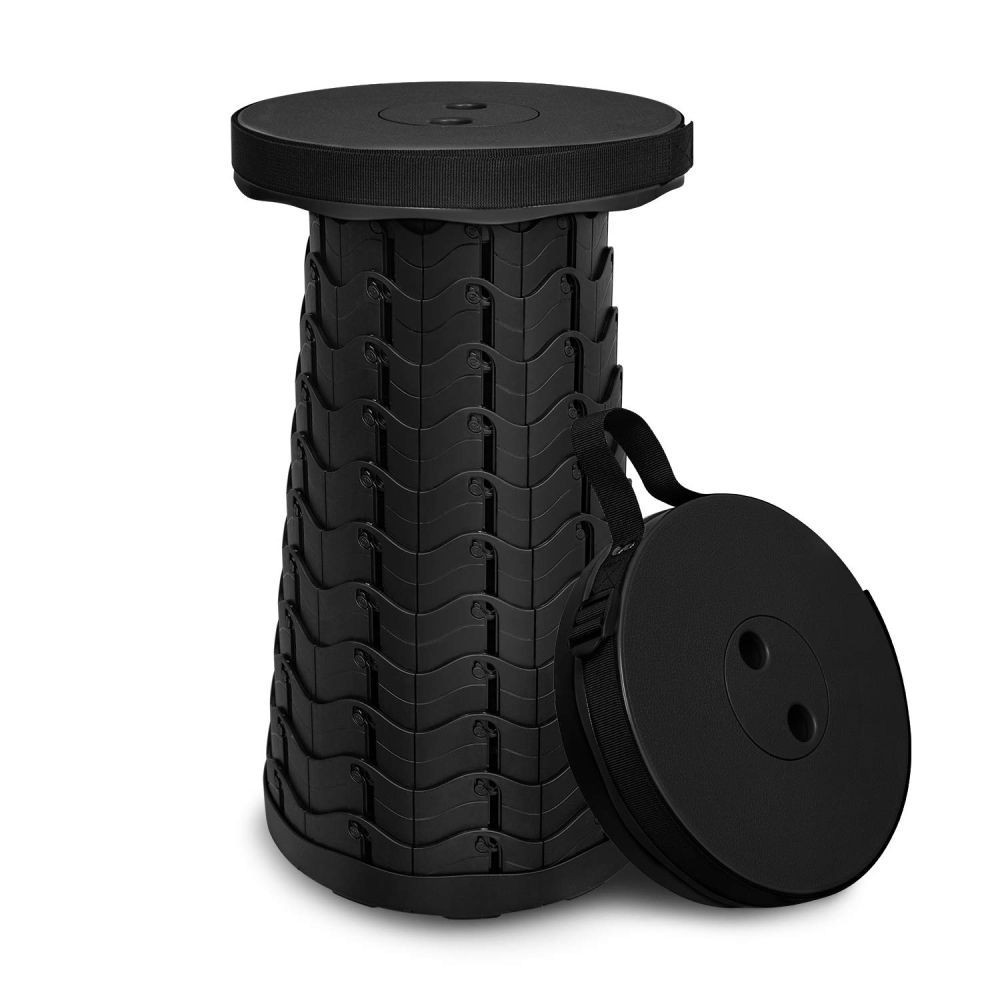 Folding Stool Portable Telescoping Seat Camping Retractable Adjustable Outdoor