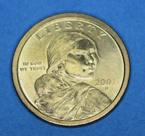 2001 P Sacagawea Native American Golden Dollar
