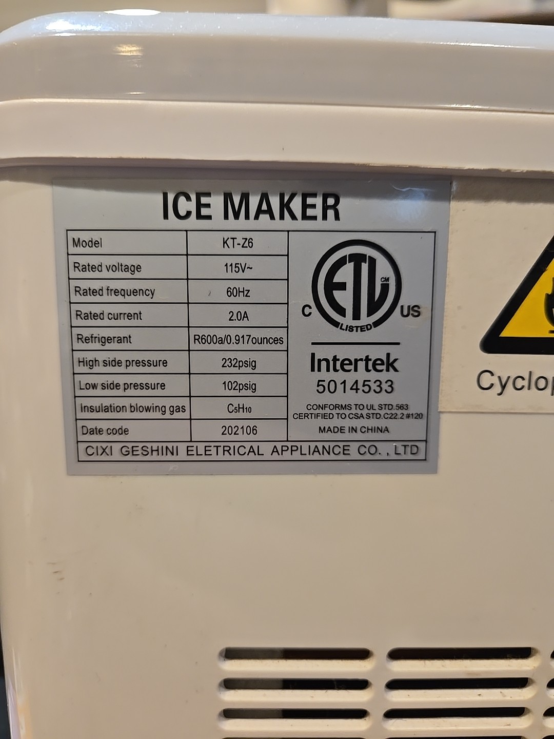 Kooler Things KT-Z6 Countertop Ice Maker Machine Self Cleaning - EXCELLENT