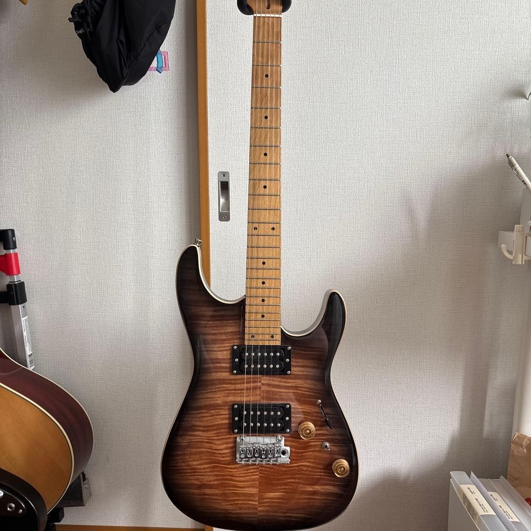 Bacchus brown electric guitar