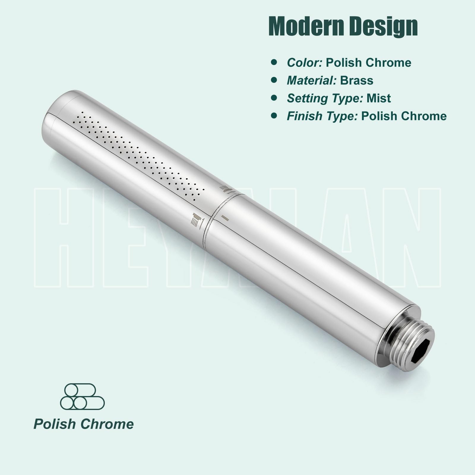 Hand Held Shower Wand, High Pressure Dual Function, Polished Chrome - Spa-like