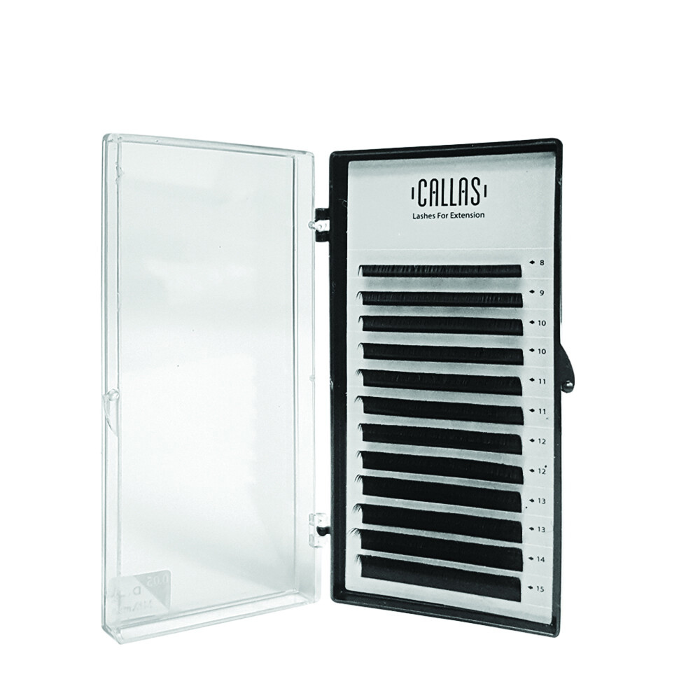 Callas Individual Eyelashes for Extensions, 0.10mm D Curl - Mixed Tray