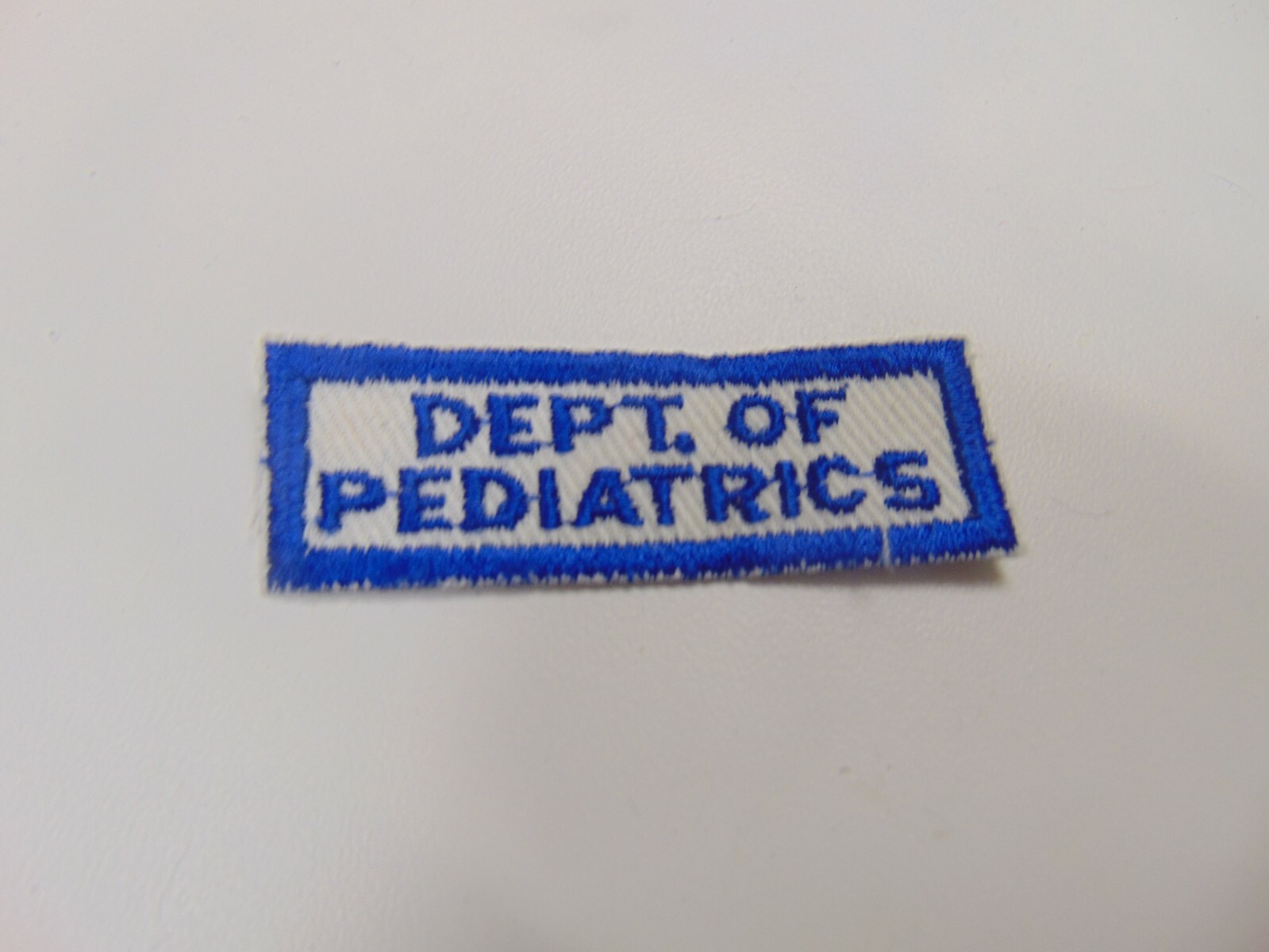 PATCH SEW ON OLDER DEPARTMENT OF PEDIATRICS SMALL 3 INCH NY 1/2 INCH