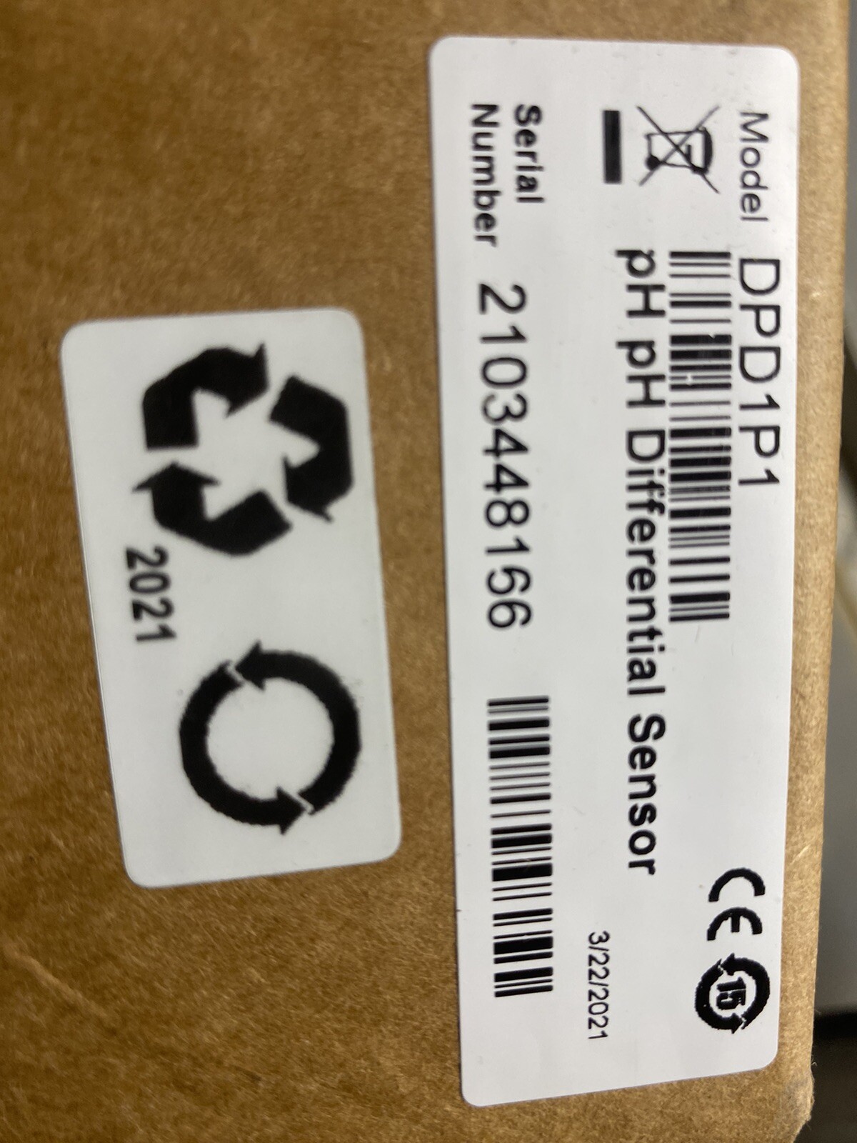 Hach DPD1P1 Digital pH Differential Sensor pulled from service