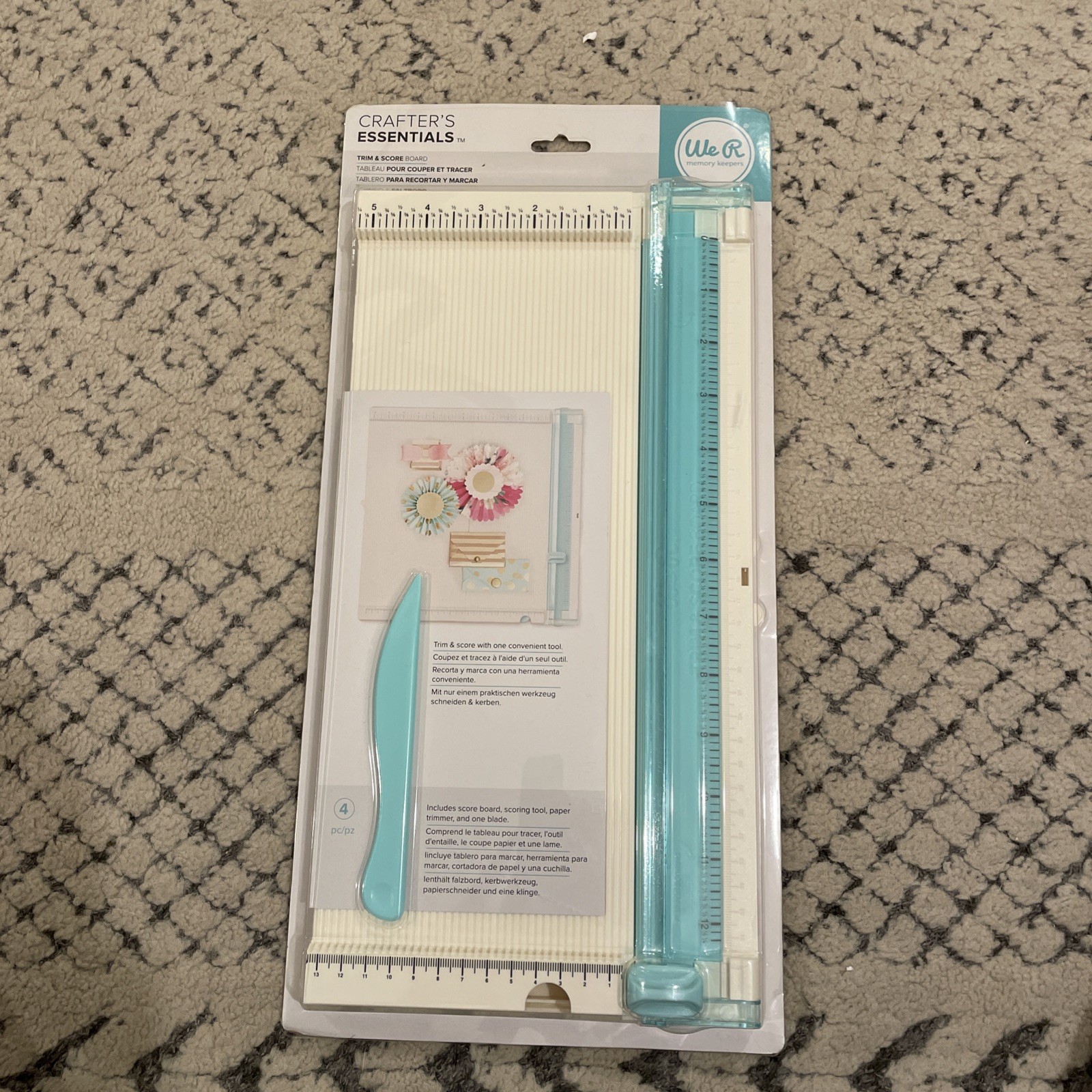 We R Memory Keepers Trim and Score Board 4 PC 12X12 Board Crafts Scrapbooking