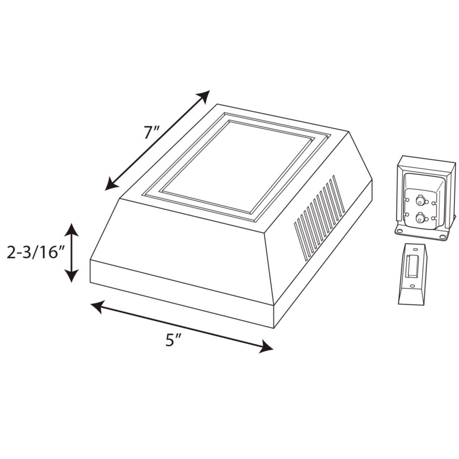 Progress Lighting PC001 Single Chime Doorbell - White