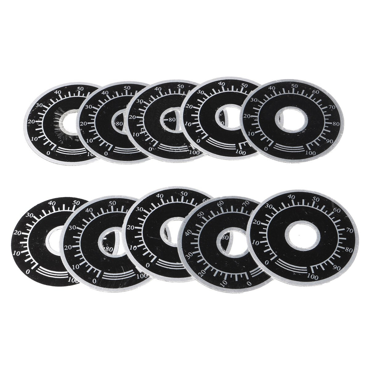10x Rotary Potentiometer Knobs + Volume Amplifier Dial Hole 6mm Shaft