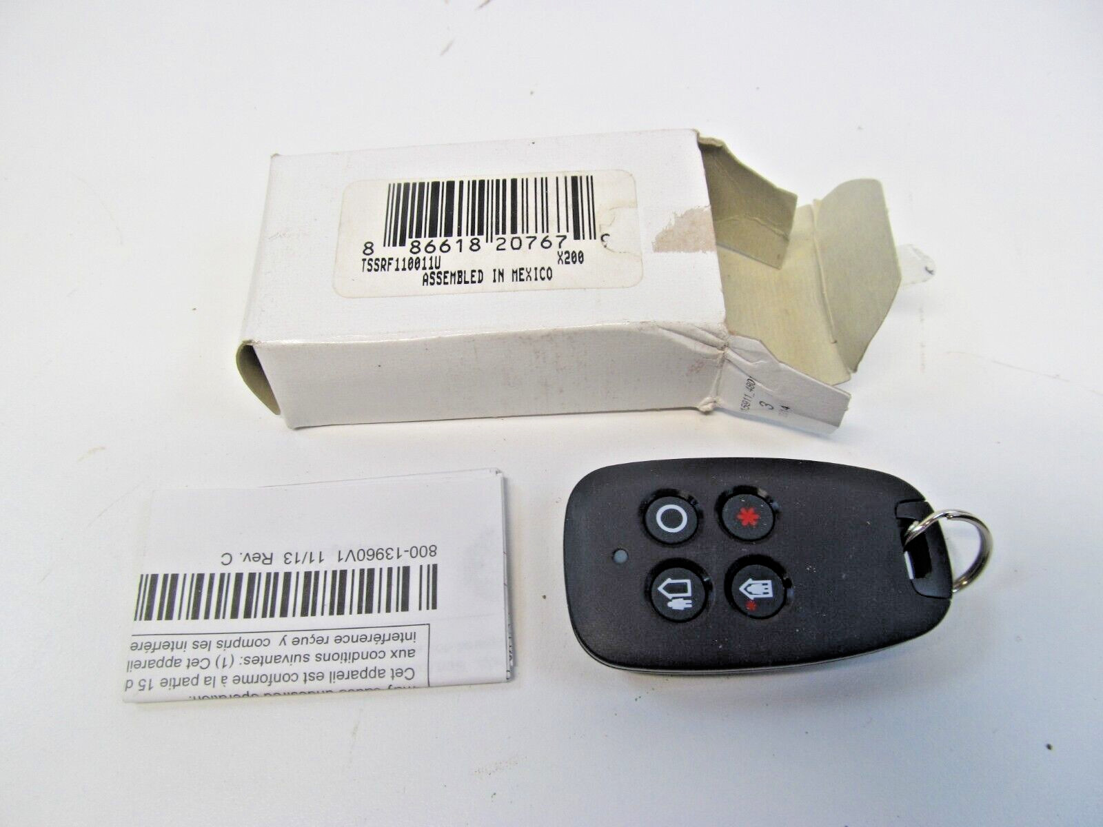 Honeywell TSSRF110011U 4 Button Wireless Keyfob Keychain Remote