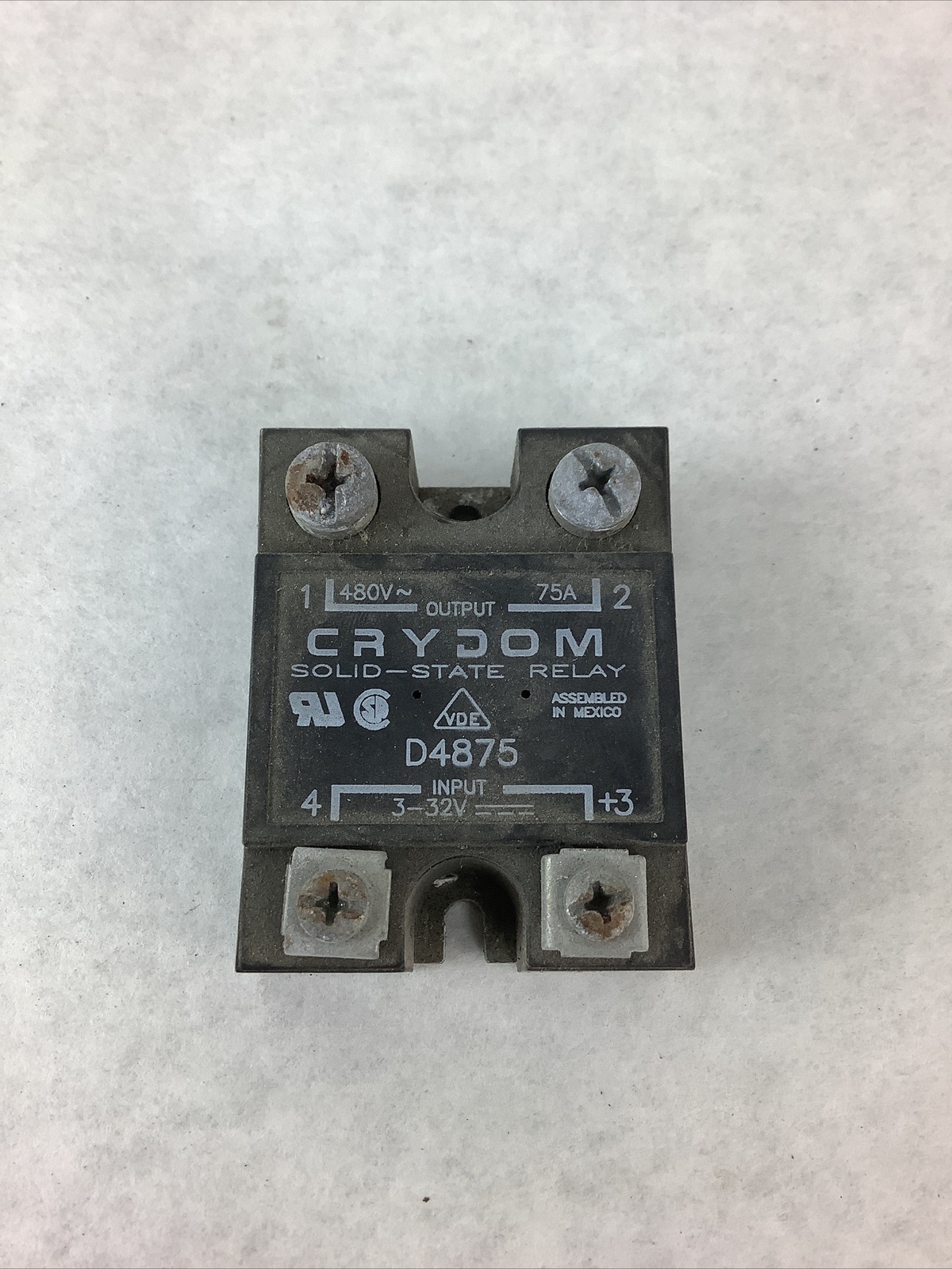 Crydom D4875 Solid State Relay, 3-32VDC Control, 280/480VAC 75A Rating